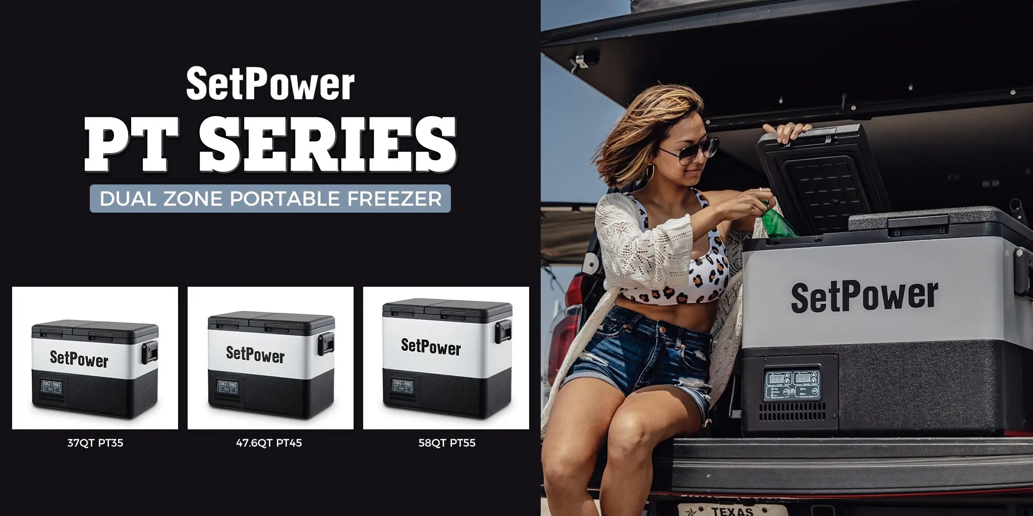 Setpower PT Series Dual Zone 12V Portable Refrigerator For