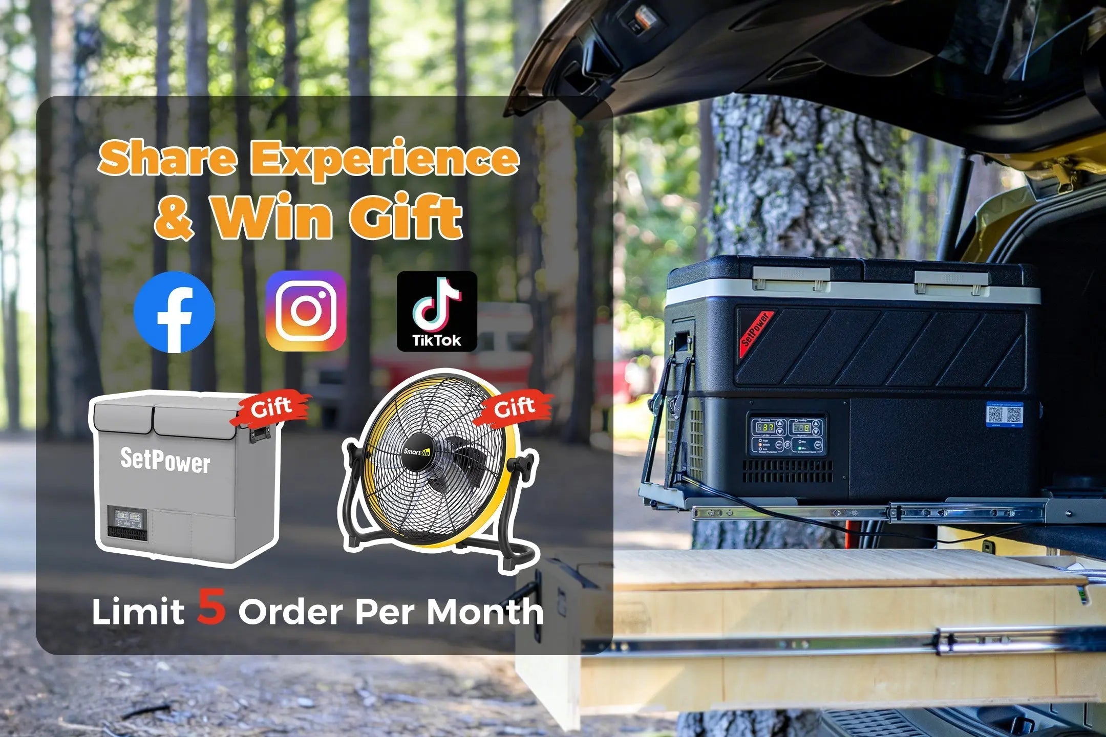 Co-Create on Social Media to Get Gift! Setpower 12Volt Refrigerator