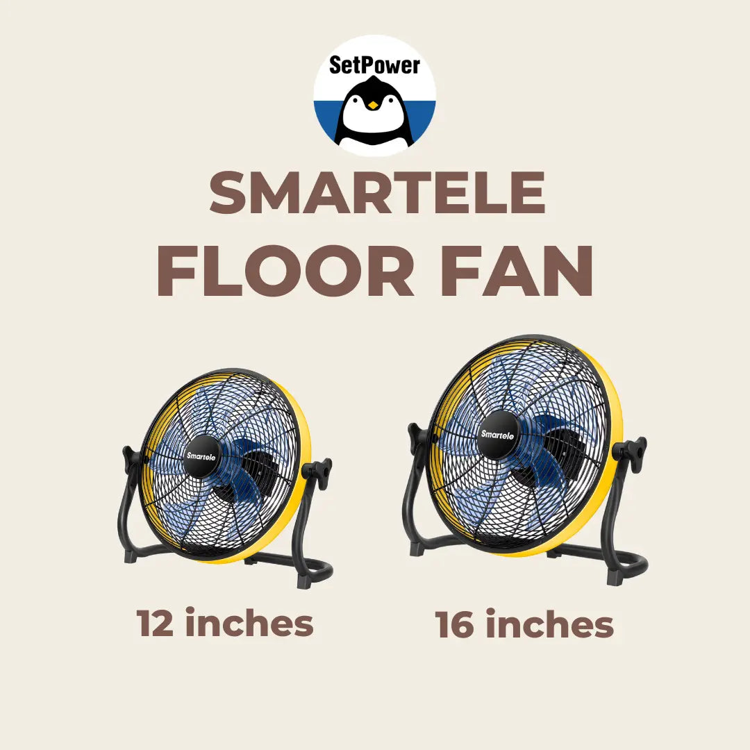 Smartele Battery Operated Floor Fan