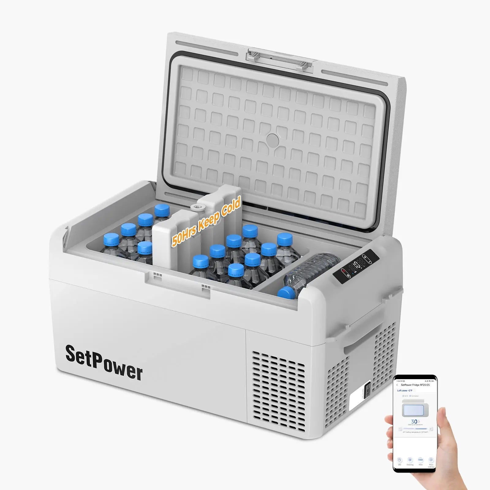 Setpower RF20 Car Cooler 21Qt Electric Fridge Freezer for Tesla Road Trips Setpower