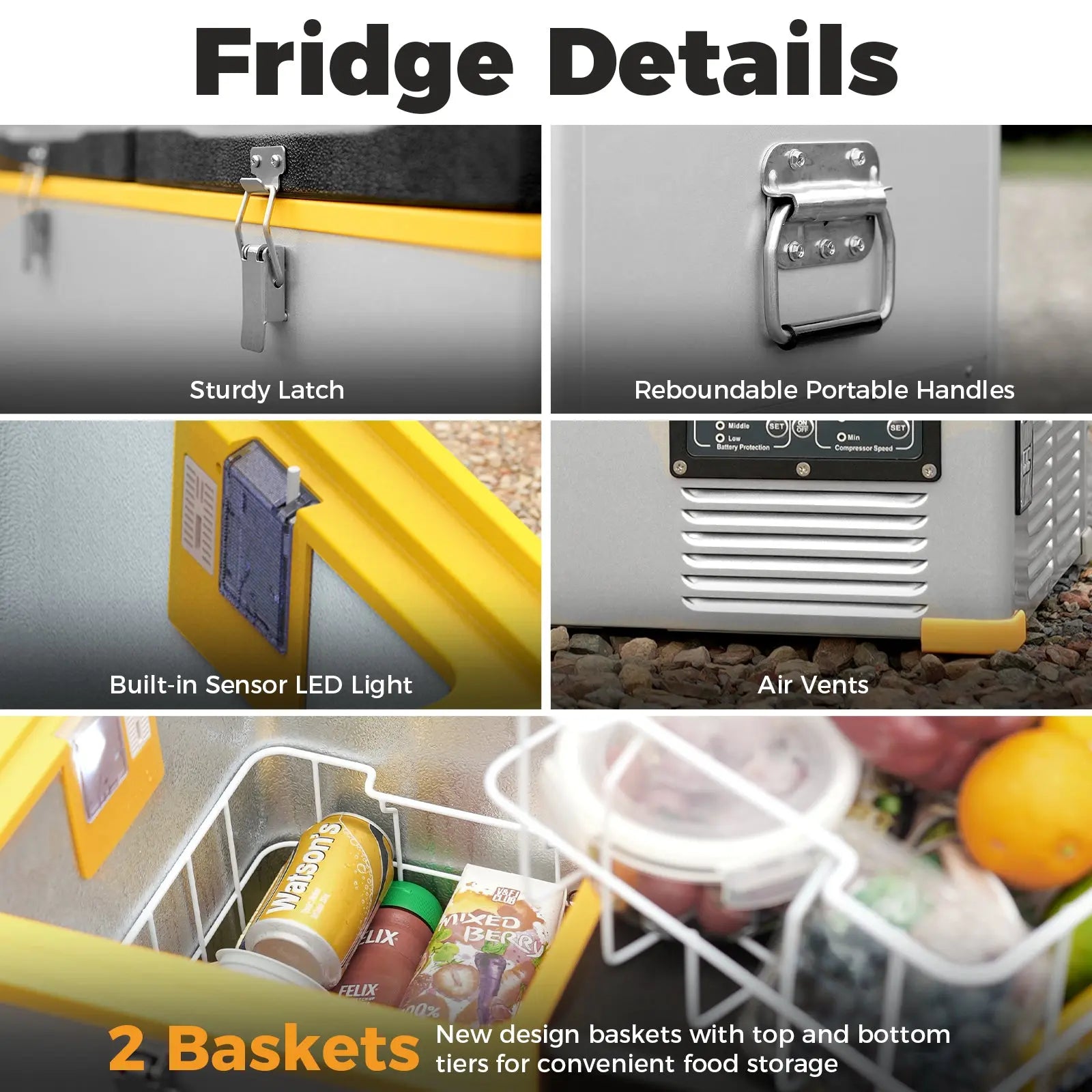 SetPower RV65D 12 Volt Electric Refrigerator 68.6Qt Ice Cooler For Truck RV Setpower