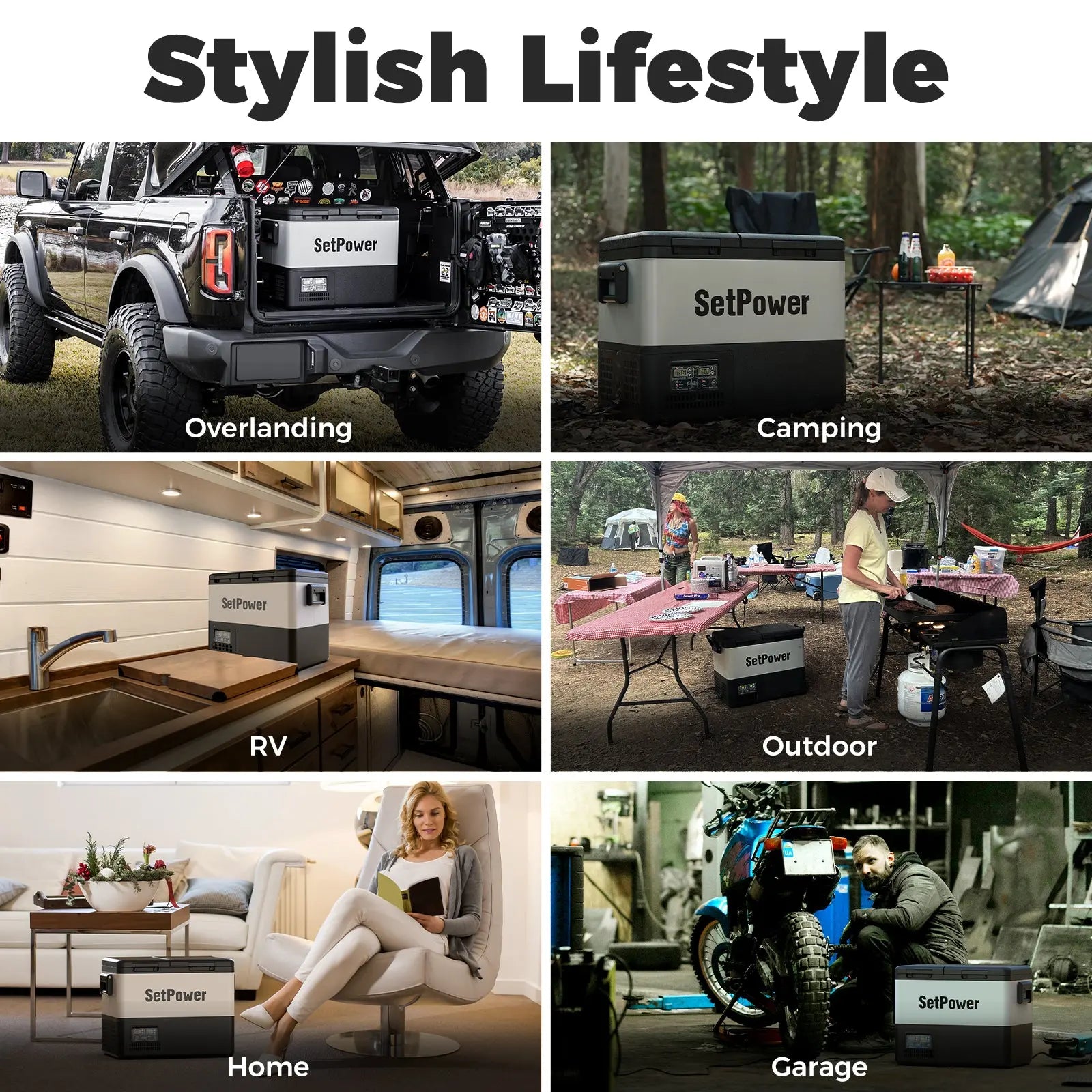 Setpower PT45 Electric Coolers for Vehicles 12V Refrigerator | Dual Zone Setpower