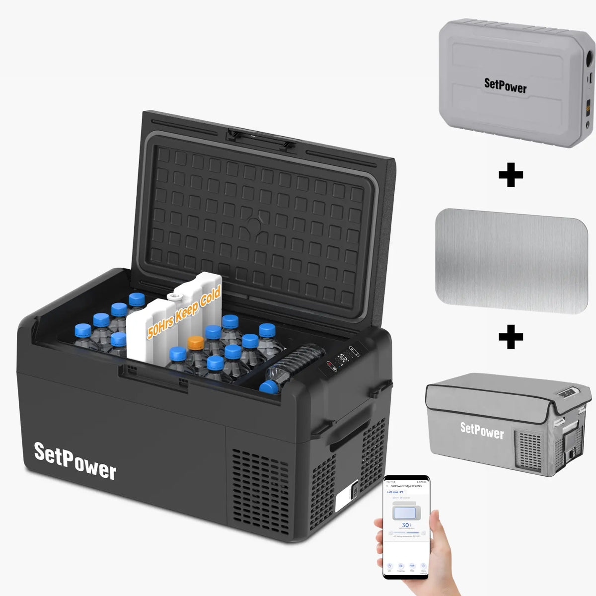 Setpower RF20 Electric Cooler 12 Volt Freezer Car Refrigerator 21Qt Setpower