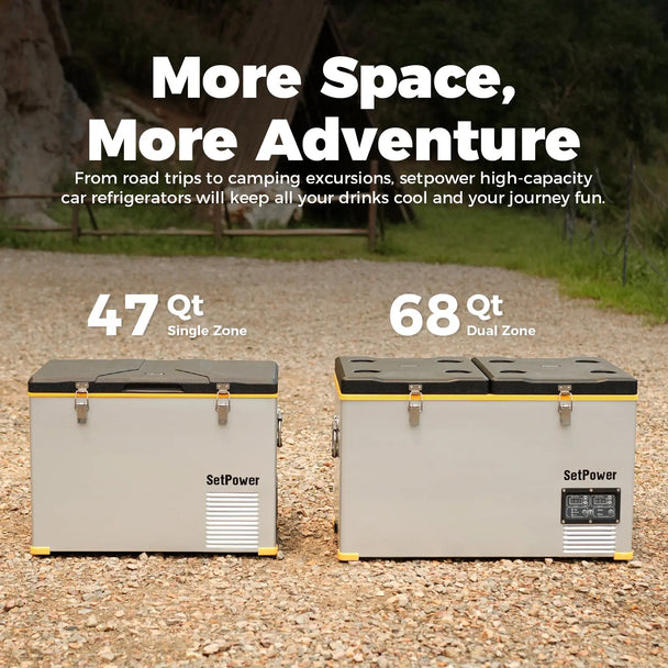SetPower RV65D 12 Volt Electric Refrigerator 68.6Qt Ice Cooler For Truck RV Setpower
