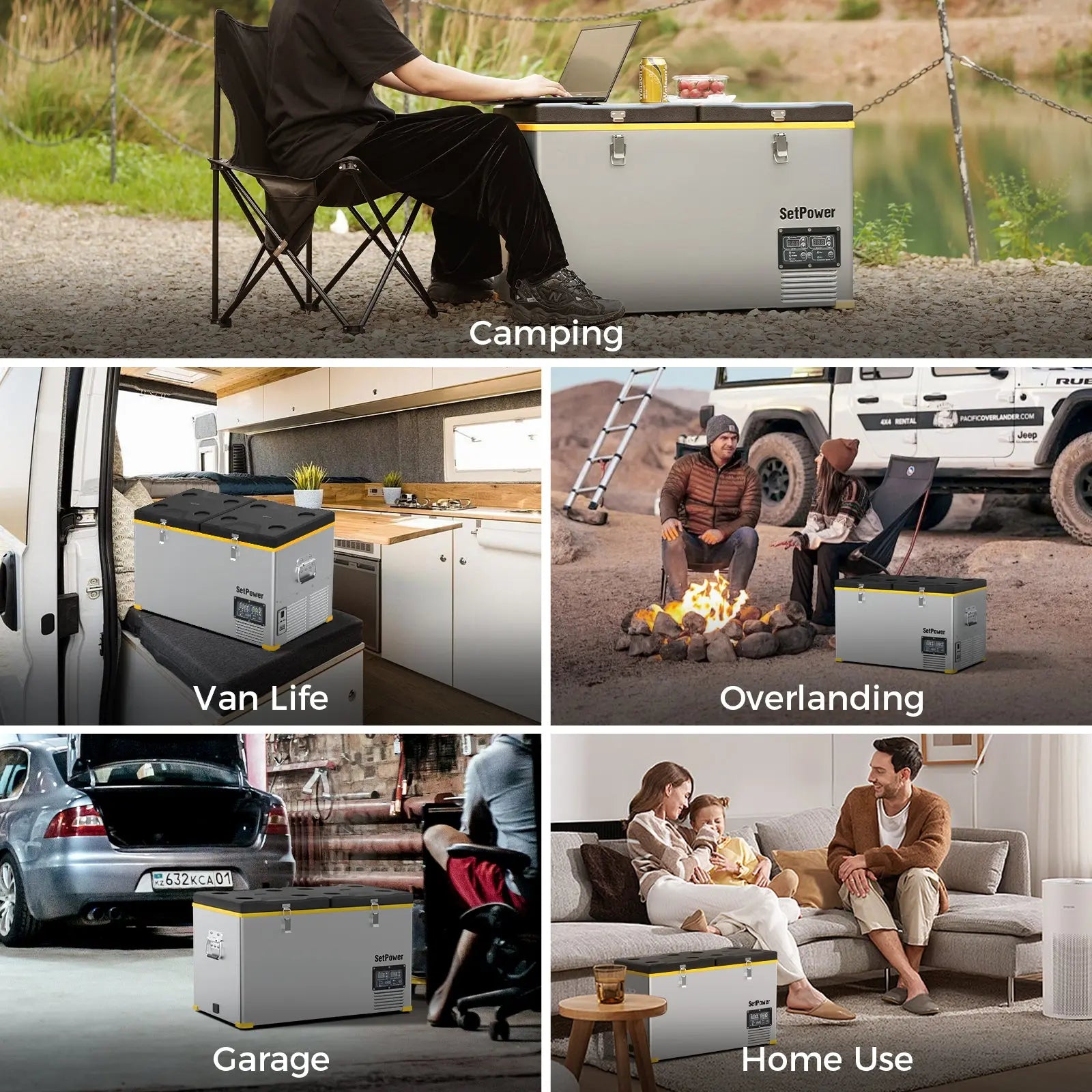 SetPower RV65D 12 Volt Electric Refrigerator 68.6Qt Ice Cooler For Truck RV Setpower