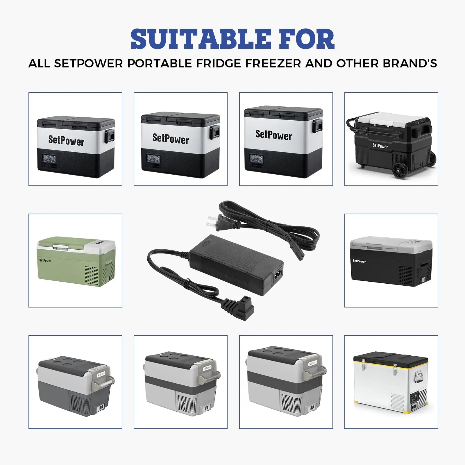 AC Adapter AC Cord for Setpower Fridge, AC Connector Setpower