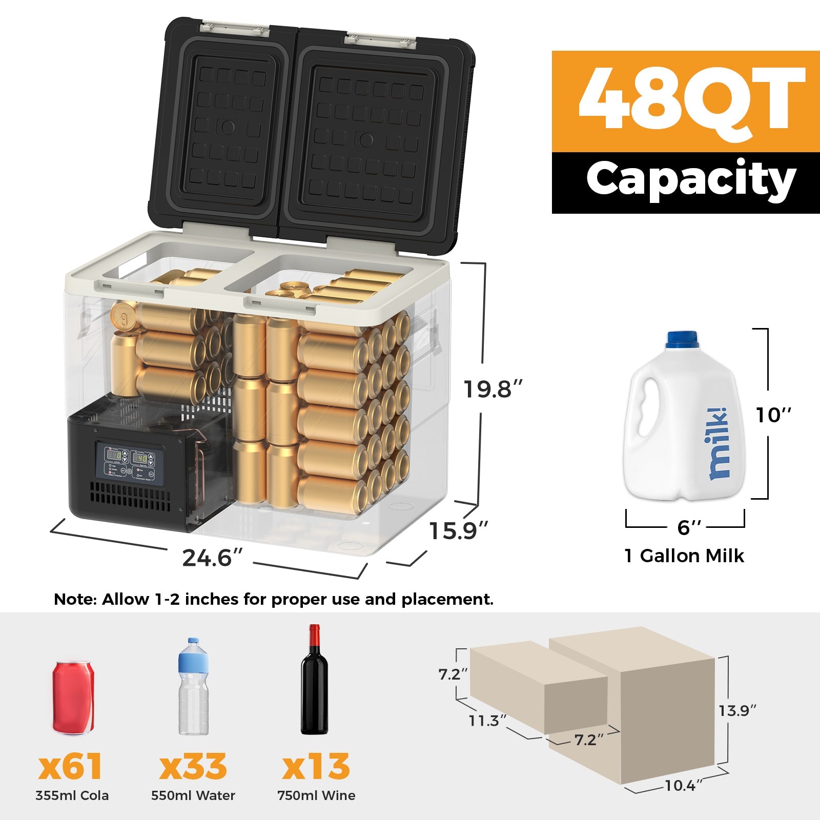 Setpower DT35 45 55 Car Refrigerator 12 Volt Freezer With Slide Battery Setpower