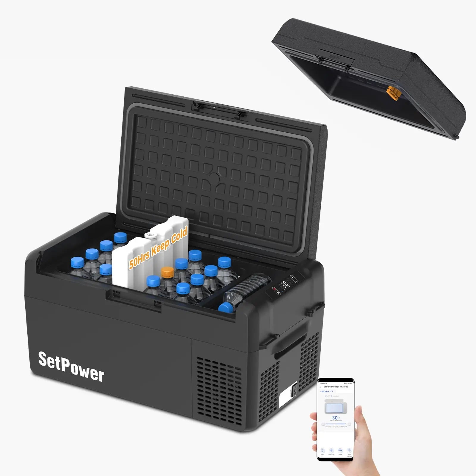 値下げset power ポータブル冷蔵庫　RF20 RF20 Electric Cooler 12 Volt Freezer Car Refrigerator 21Qt