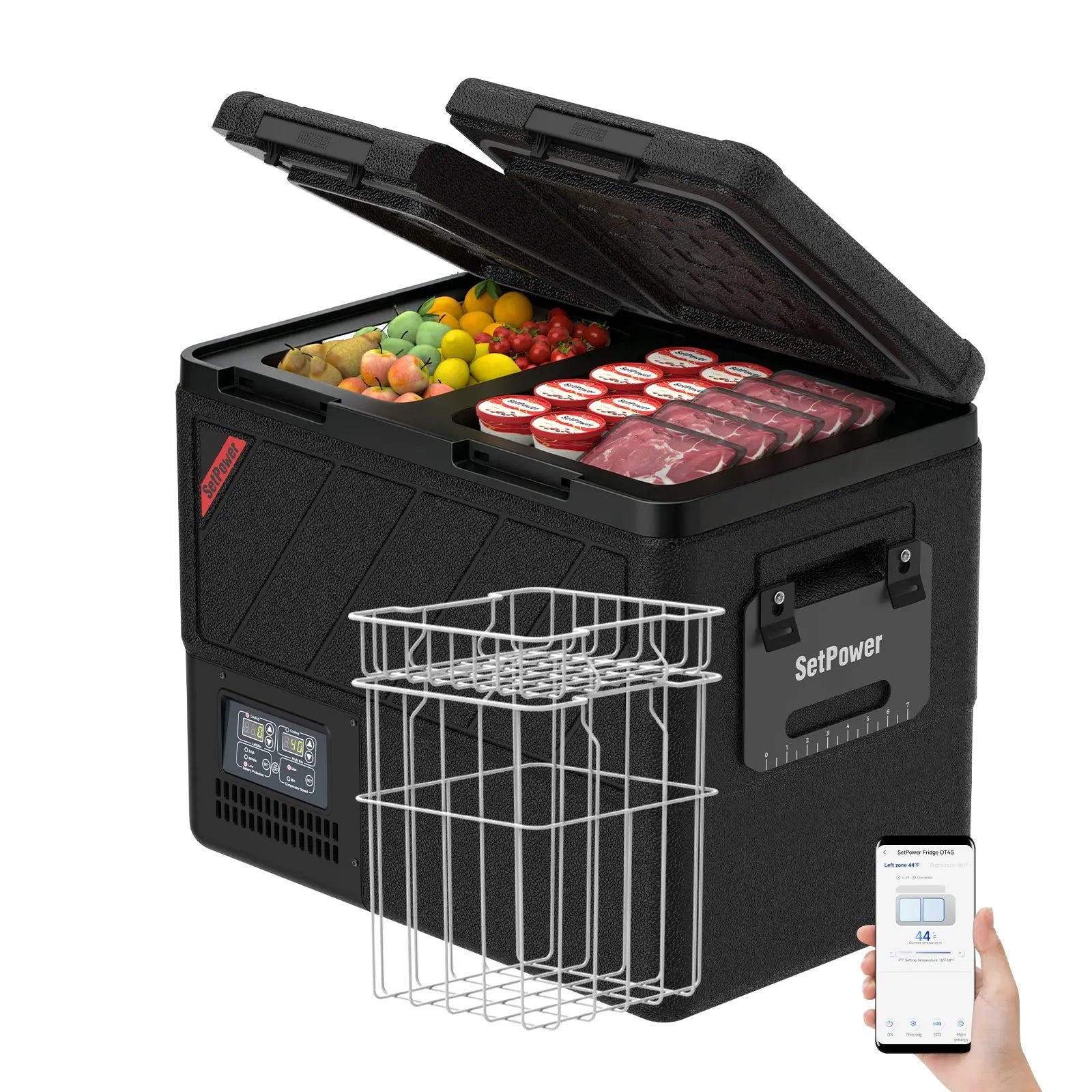 Only $299.99 | New Colour New Upgrade | Setpower DT45 Dark Black Portable Refrigerator Setpower