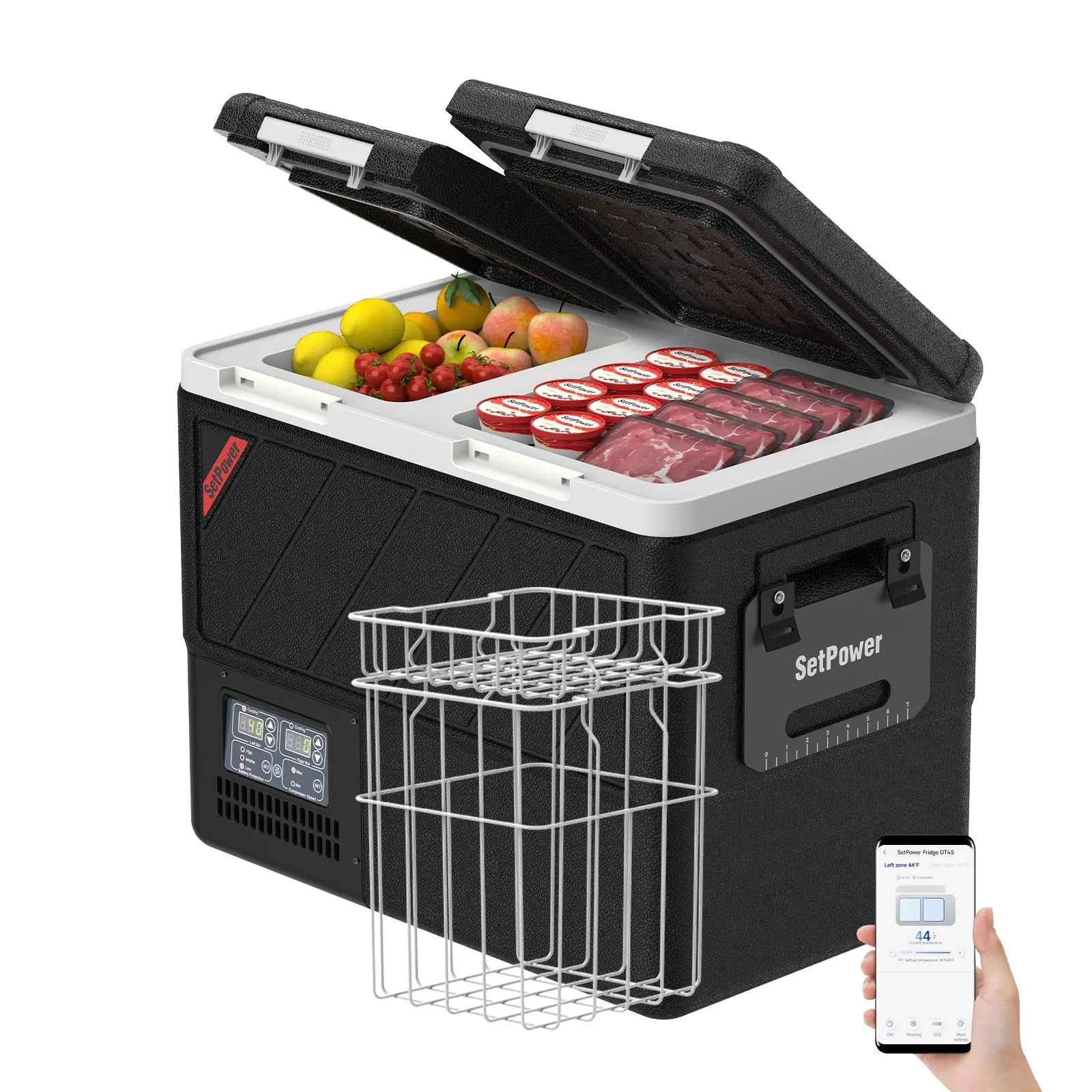 Setpower DT45 Portable Refrigerator Freezer 12V Freezer for Car 48Qt Setpower