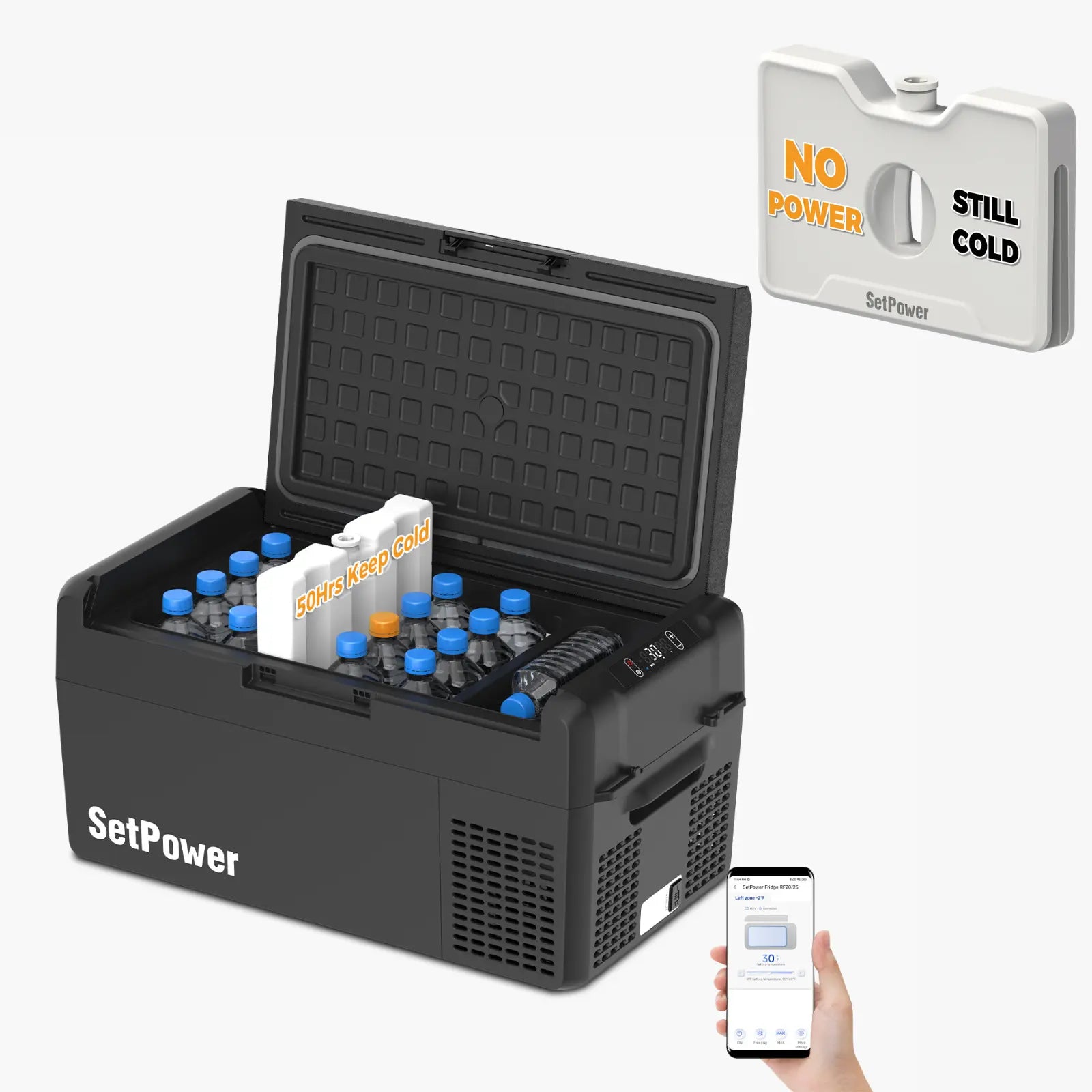 Setpower RF20 Electric Cooler 12 Volt Freezer Car Refrigerator 21Qt Setpower