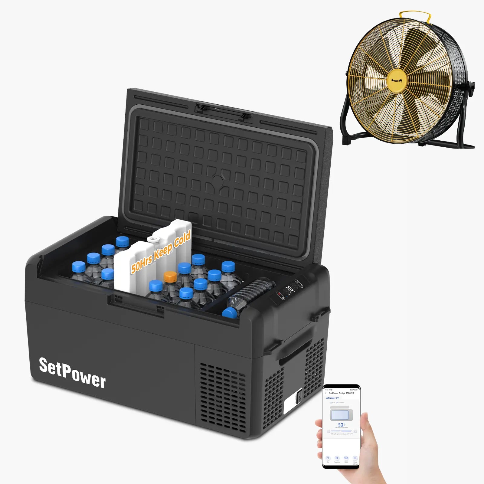 Setpower RF20 Electric Cooler 12 Volt Freezer Car Refrigerator 21Qt Setpower