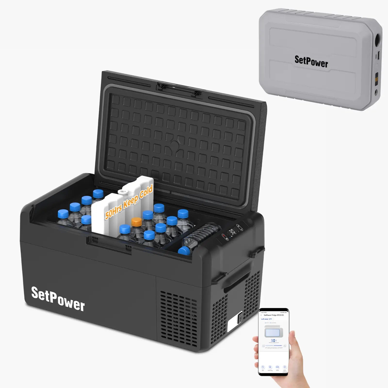 Setpower RF20 Electric Cooler 12 Volt Freezer Car Refrigerator 21Qt Setpower