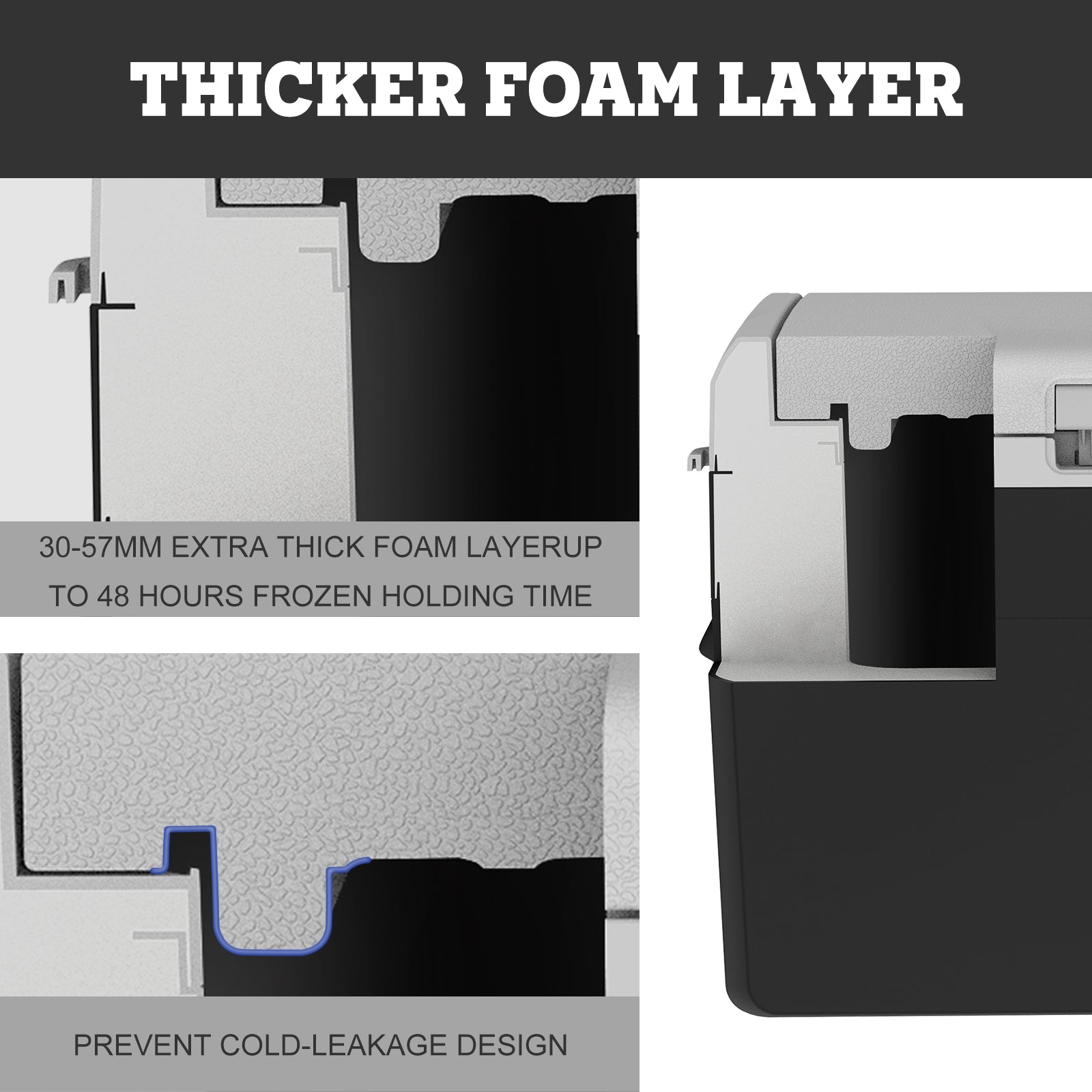 New SetPower 21Qt FC20 Black Small 12V Portable Refrigerator