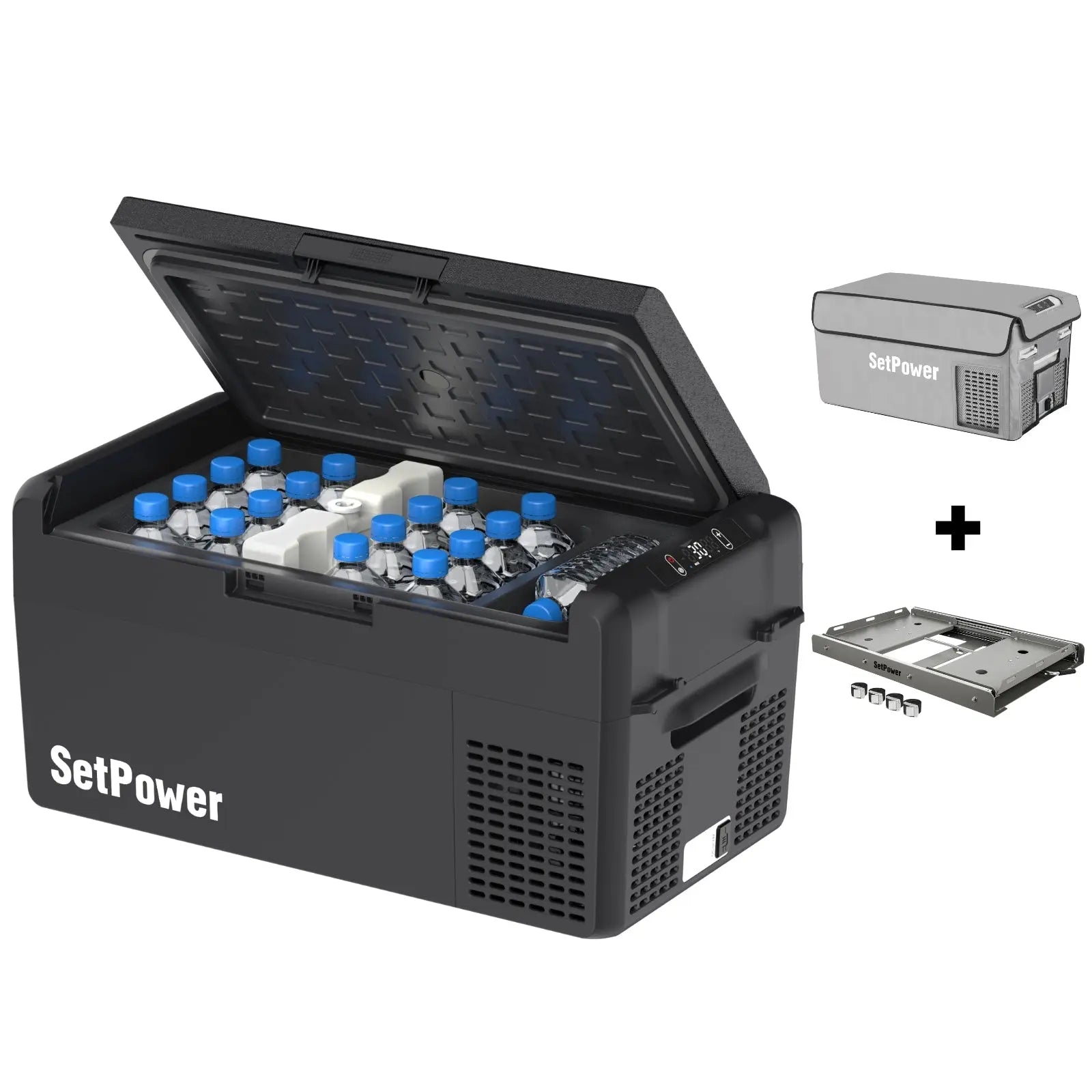 Setpower RF20 Electric Cooler 12V Fridge Freezers with Battery Slide Setpower