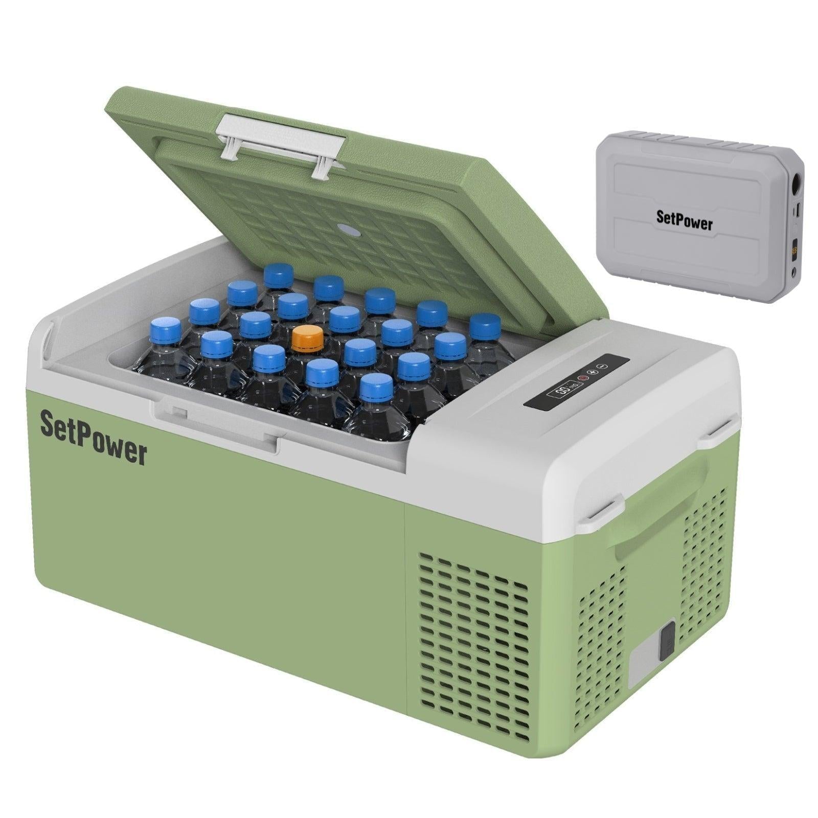 Setpower FC15 FC20 Car Fridge Freezer Electric Cooler with Battery Setpower