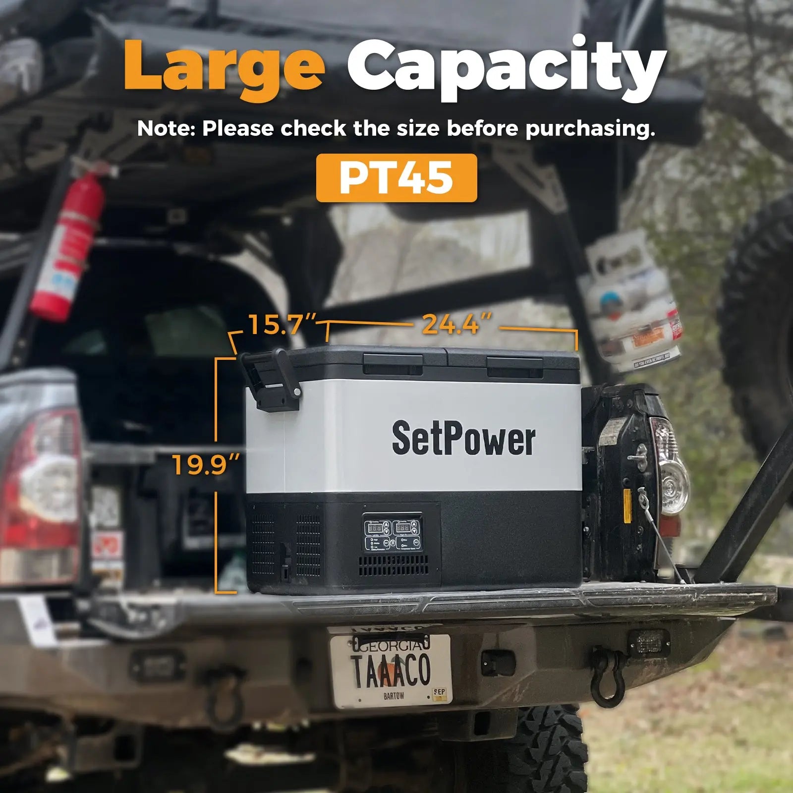 Setpower PT45 Electric Coolers for Vehicles 12V Refrigerator | Dual Zone Setpower