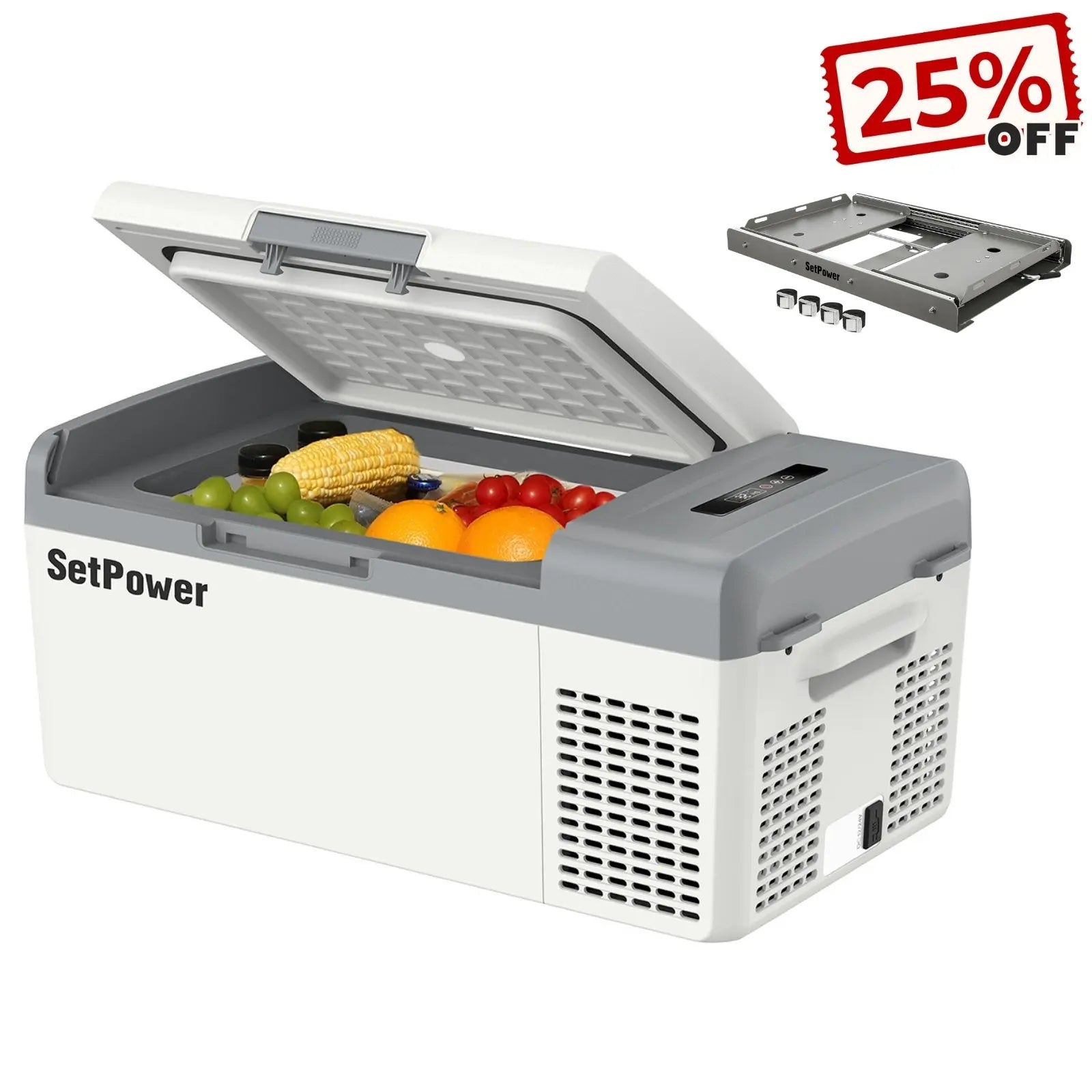 Setpower MC15 MC20 12 Volt Fridge Car Refrigerator Freezer with Slider Setpower