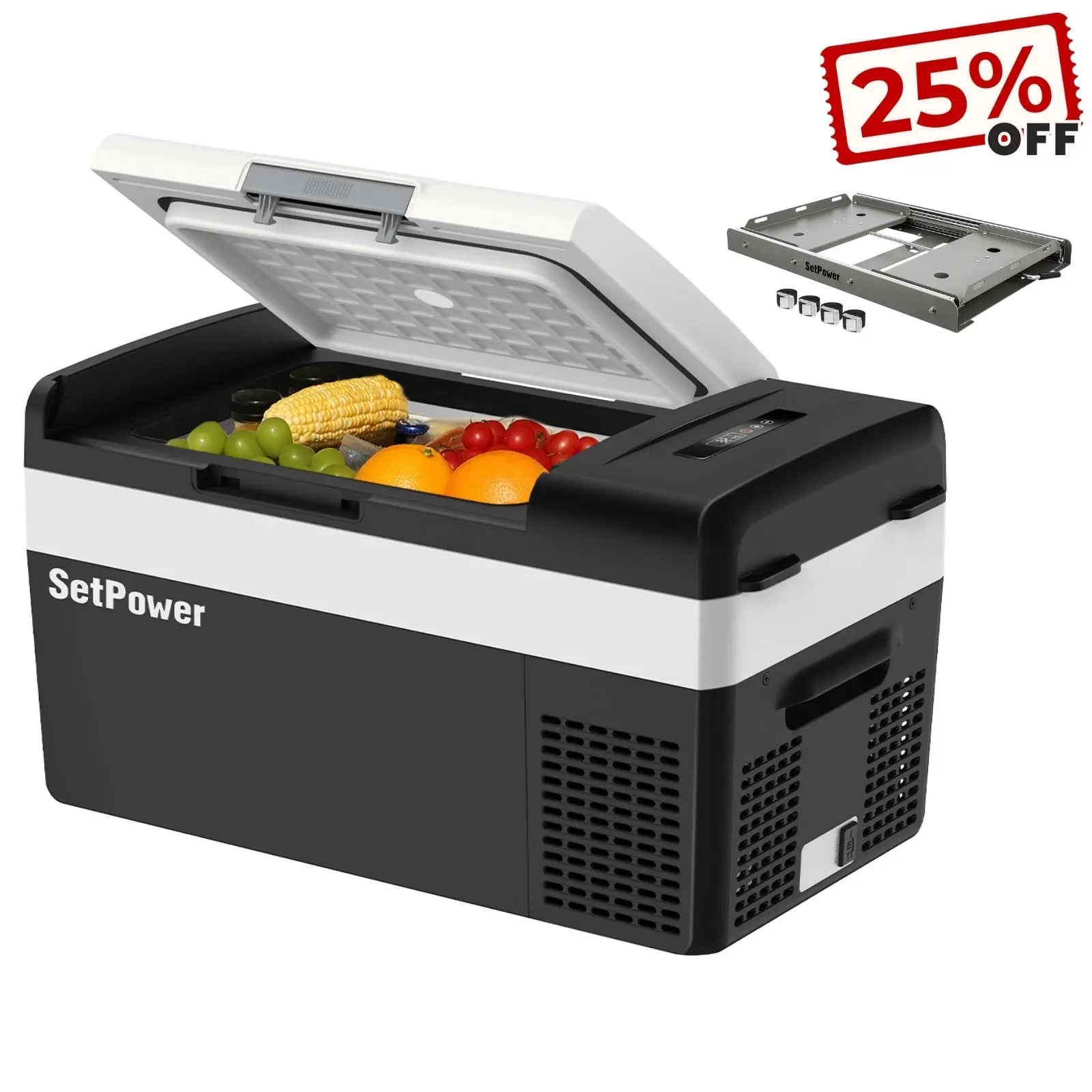 Setpower MC15 MC20 12 Volt Fridge Car Refrigerator Freezer with Slider Setpower