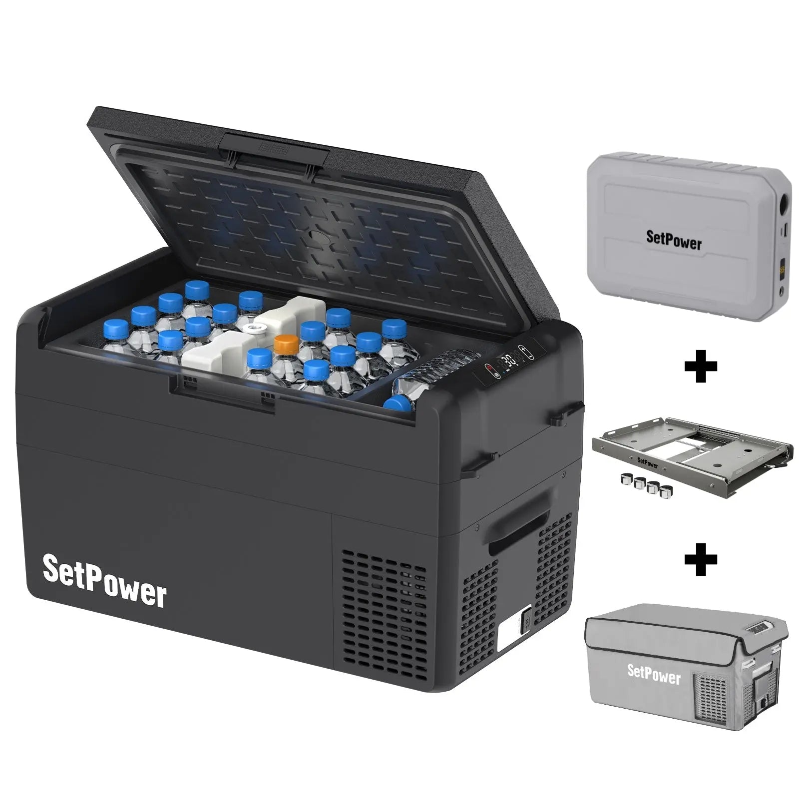 Setpower RF25 Electric Cooler 12V Fridge Freezers with Cover Slide Setpower