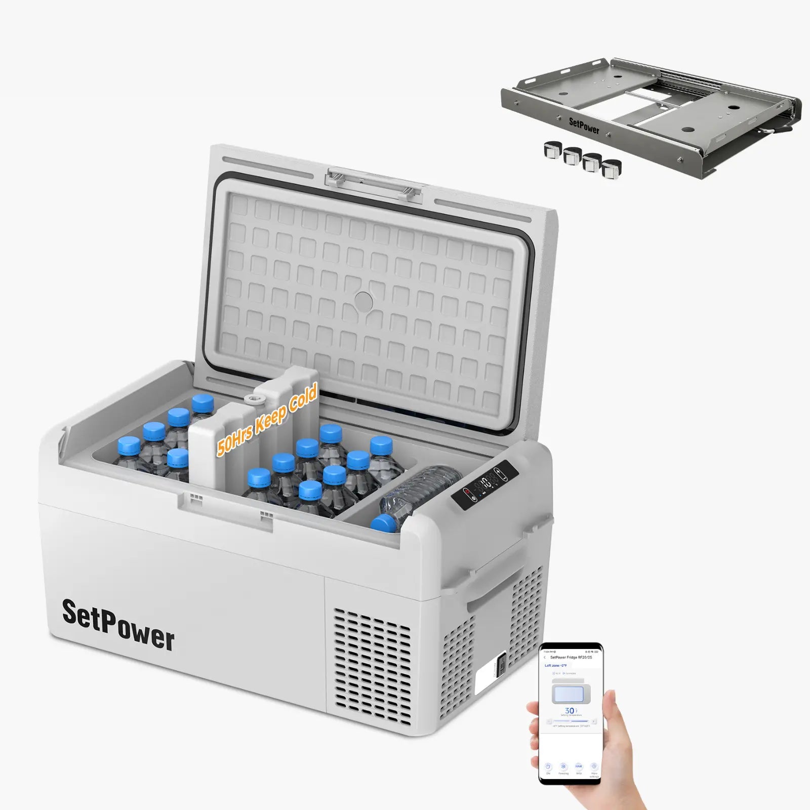 Setpower RF20 Car Cooler 21Qt Electric Fridge Freezer for Tesla Road Trips Setpower