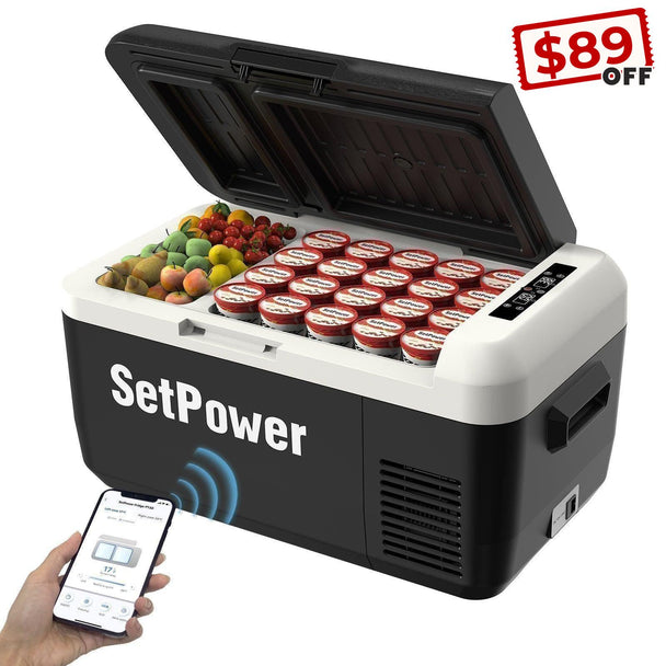 Setpower PT30 32Qt Car Fridge 12V Refrigerator Freezer Dual Zone Setpower