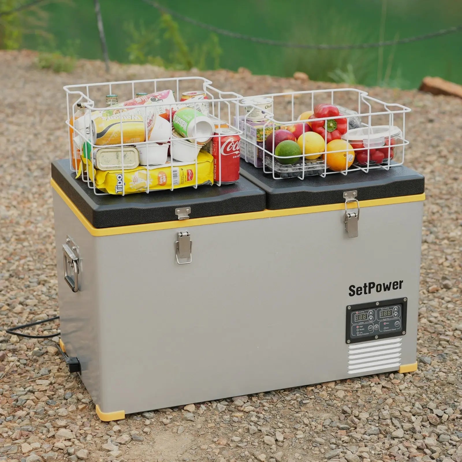 SetPower RV65D 12 Volt Electric Refrigerator 68.6Qt Ice Cooler For Truck RV Setpower