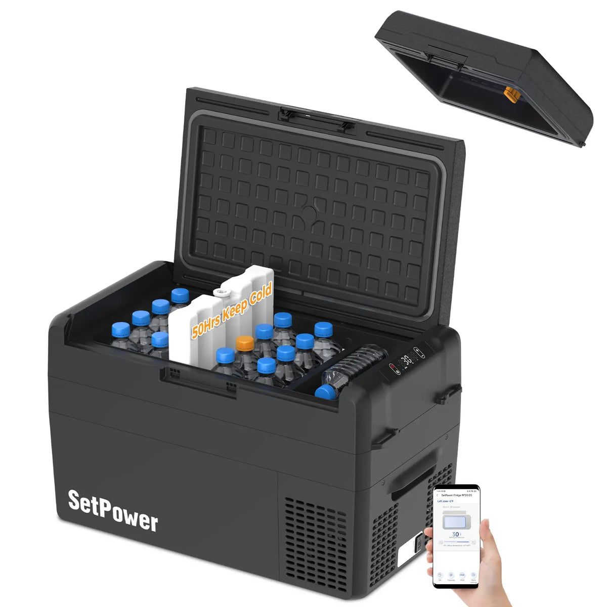 Setpower RF25 Electric Cooler 12 Volt Freezer Car Refrigerator 27Qt Setpower