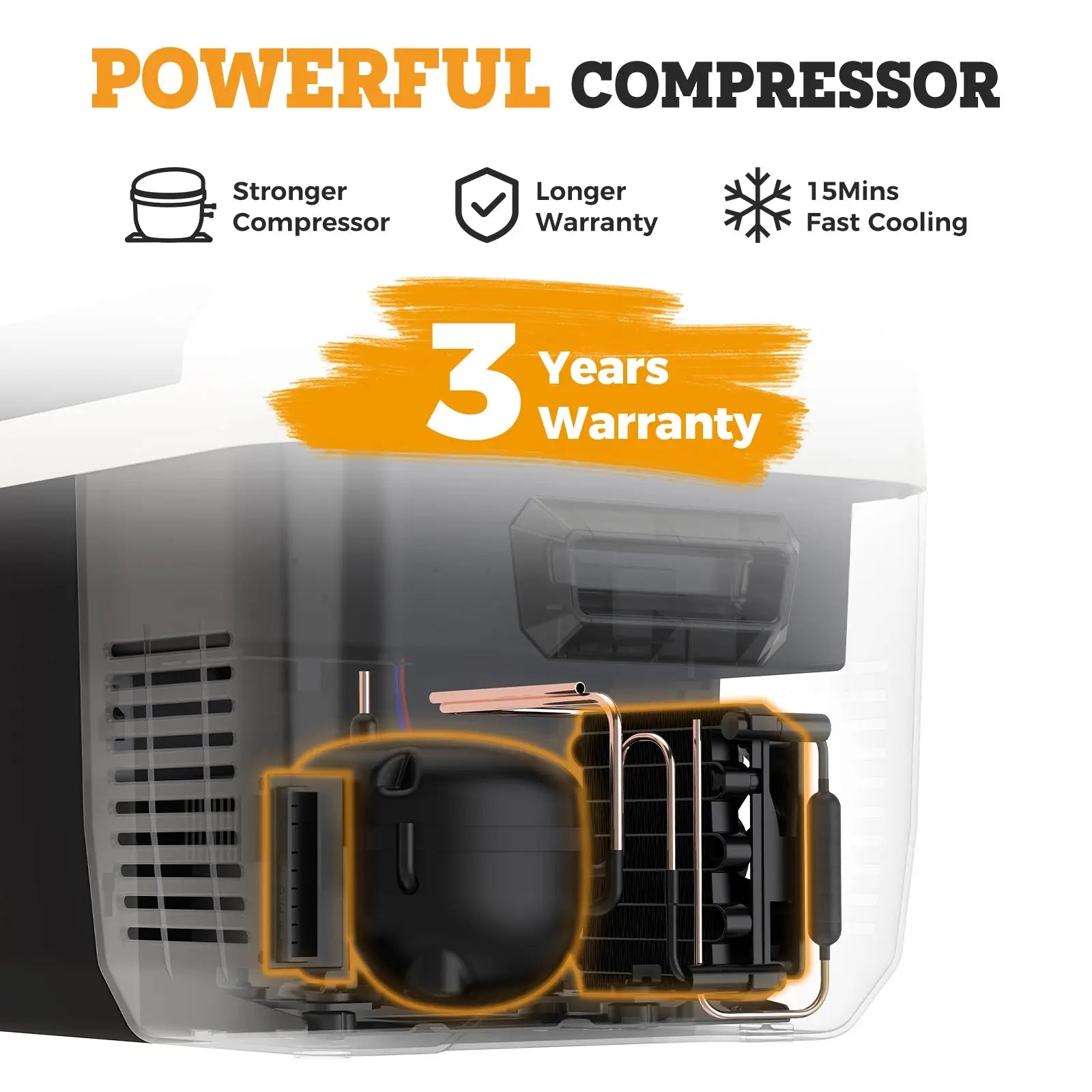 Setpower Car refrigerator Portable fridge freezer Ice cold 12 Volt electric cooler | 3-Year Warranty