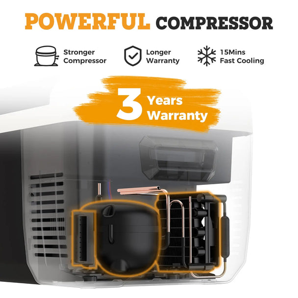 Setpower Car refrigerator Portable fridge freezer Ice cold 12 Volt electric cooler | 3-Year Warranty