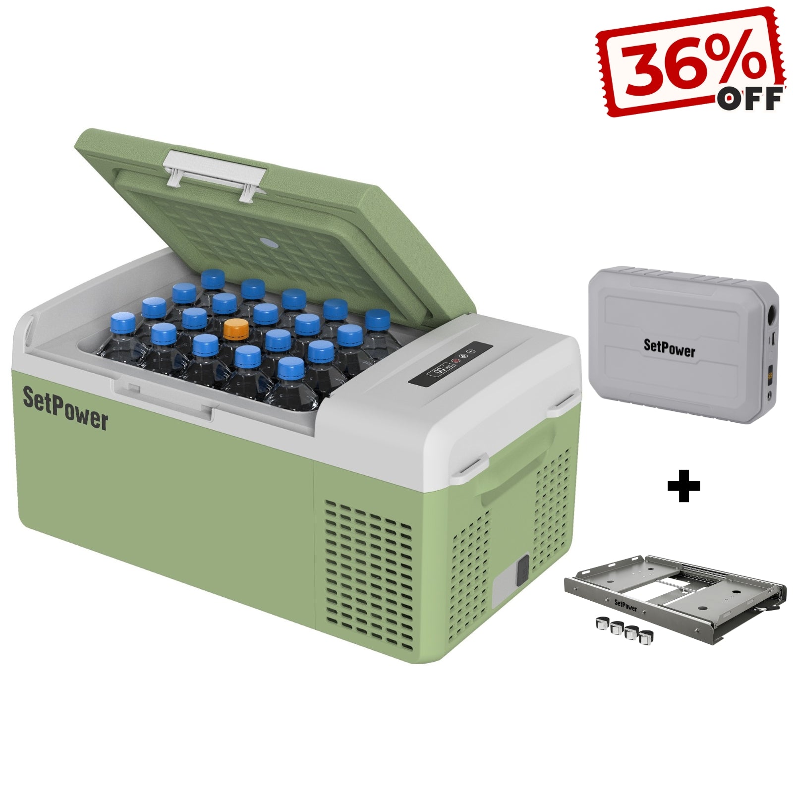 Setpower FC20 Portable Refrigerator Car Refrigerator with Slide Battery