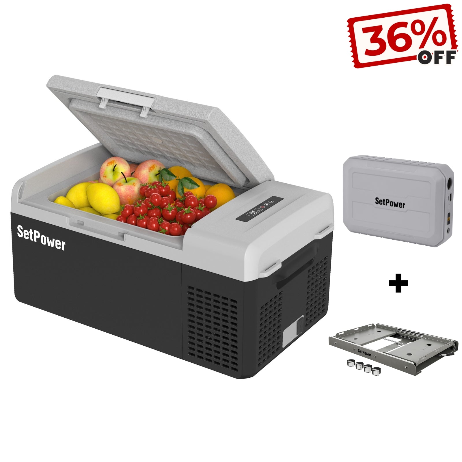 Setpower FC20 Portable Refrigerator Car Refrigerator with Slide Battery