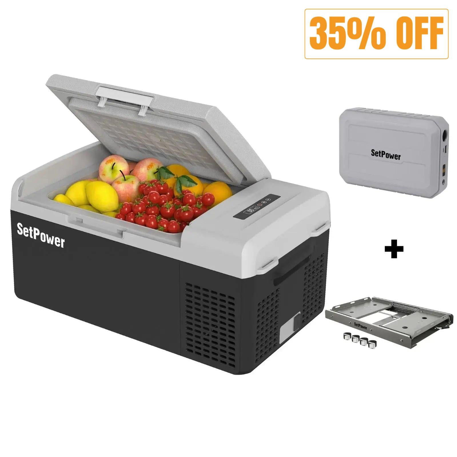 Setpower FC20 Portable Refrigerator Car Refrigerator with Slide Battery Setpower