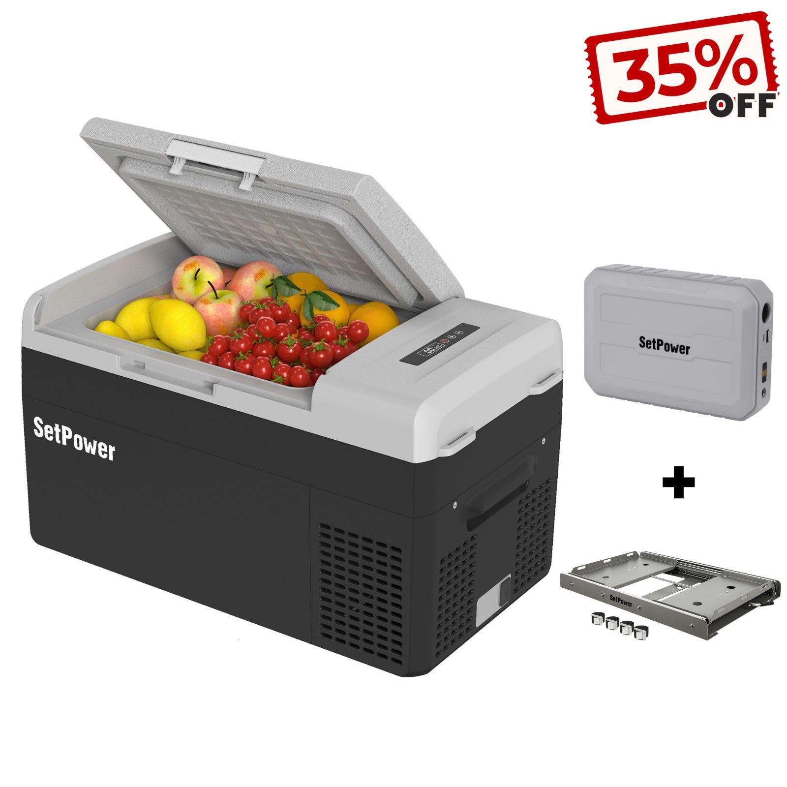 Setpower FC20 Portable Refrigerator Car Refrigerator with Slide Battery