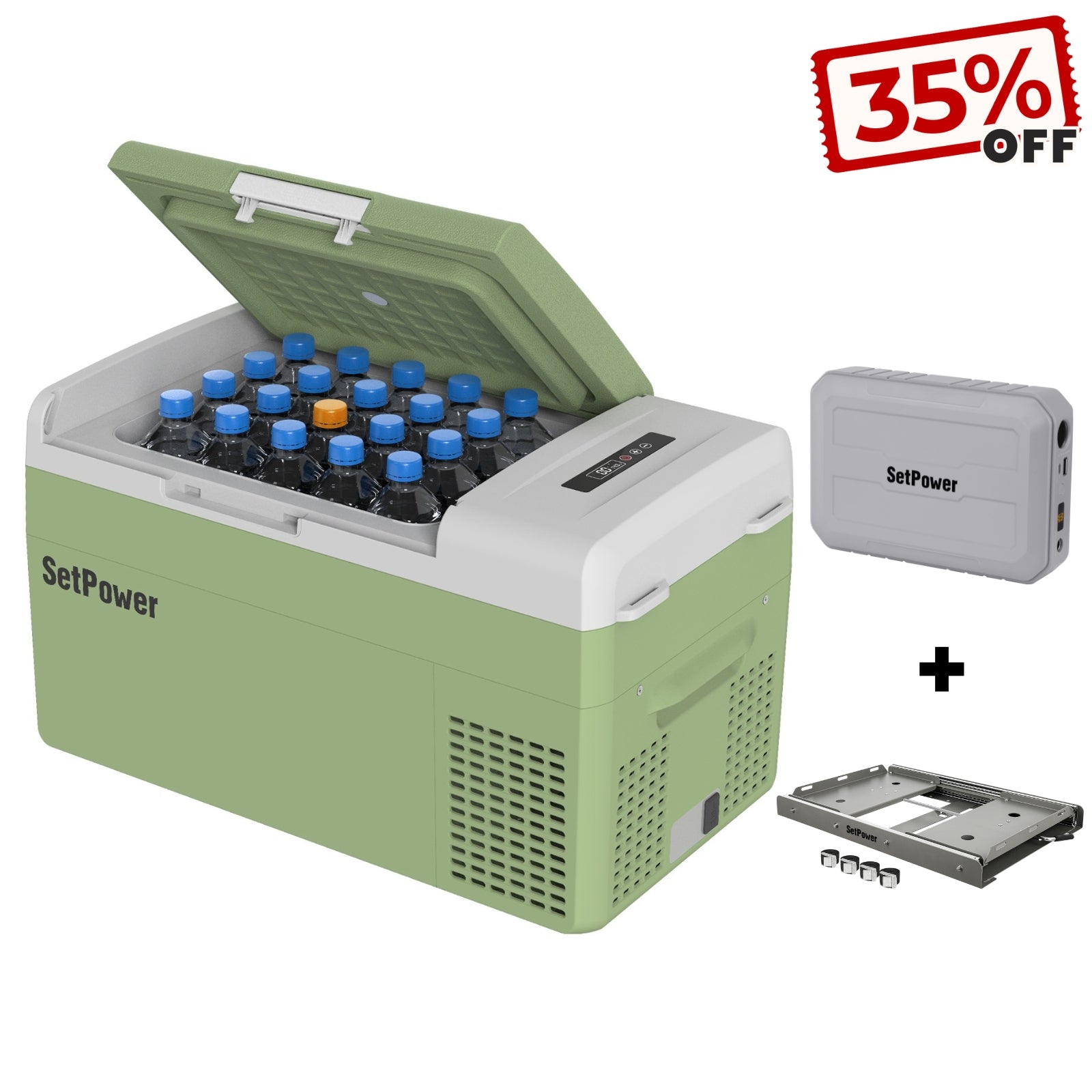 Setpower FC20 Portable Refrigerator Car Refrigerator with Slide Battery