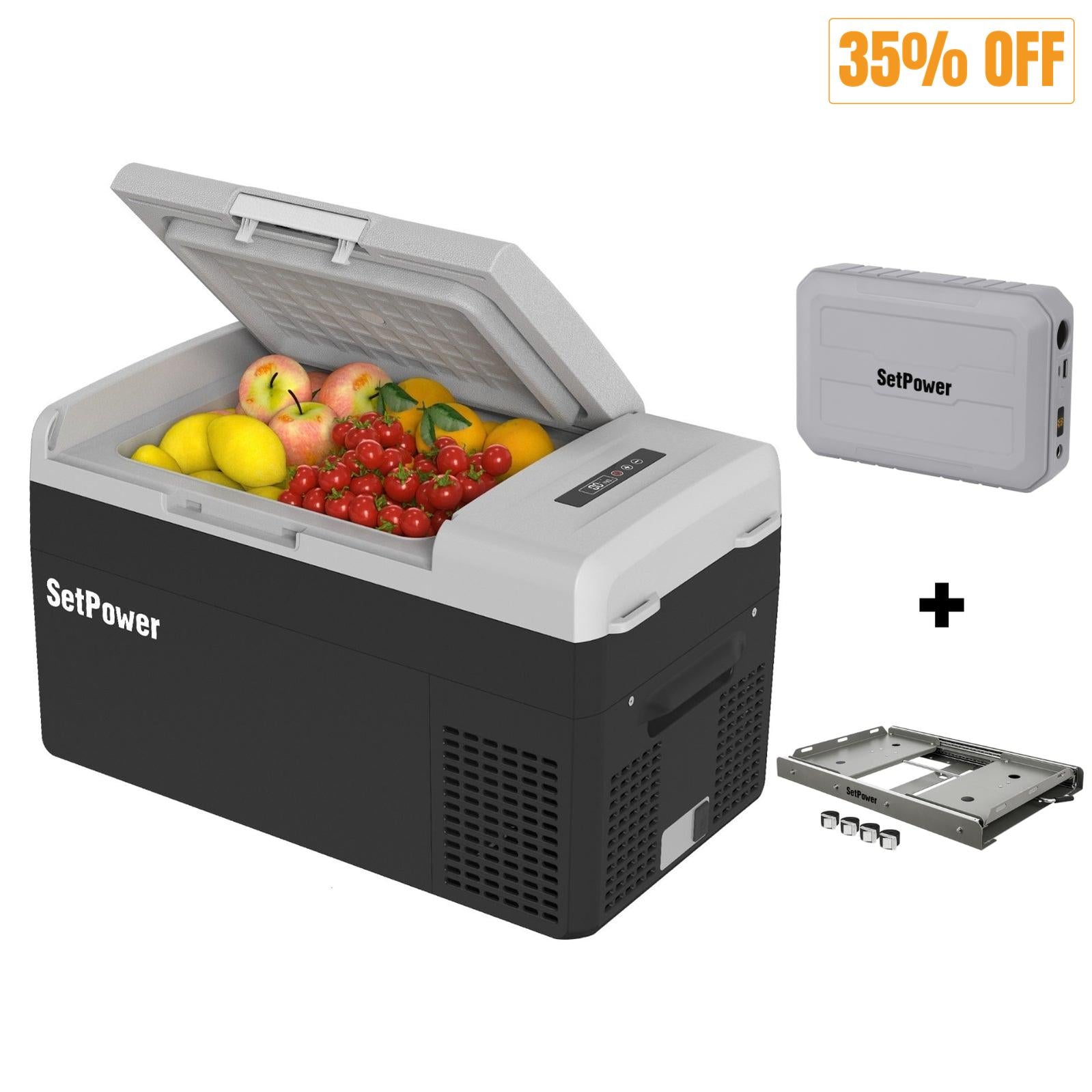 Setpower FC20 Portable Refrigerator Car Refrigerator with Slide Battery