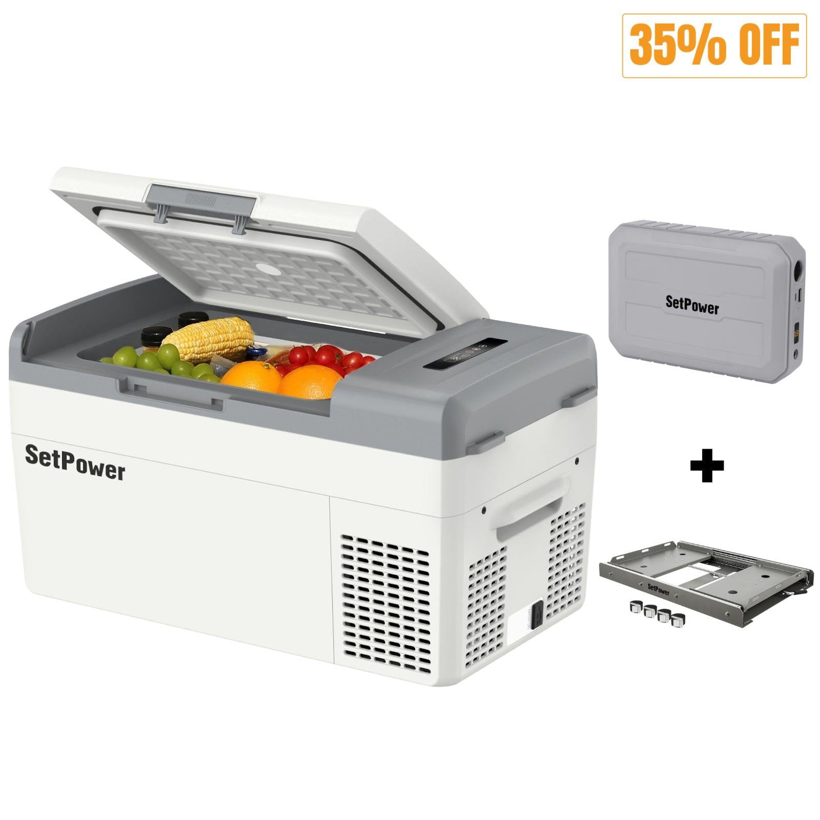 Setpower MC20 Electric Cooler for Car or Camping with Slider Battery