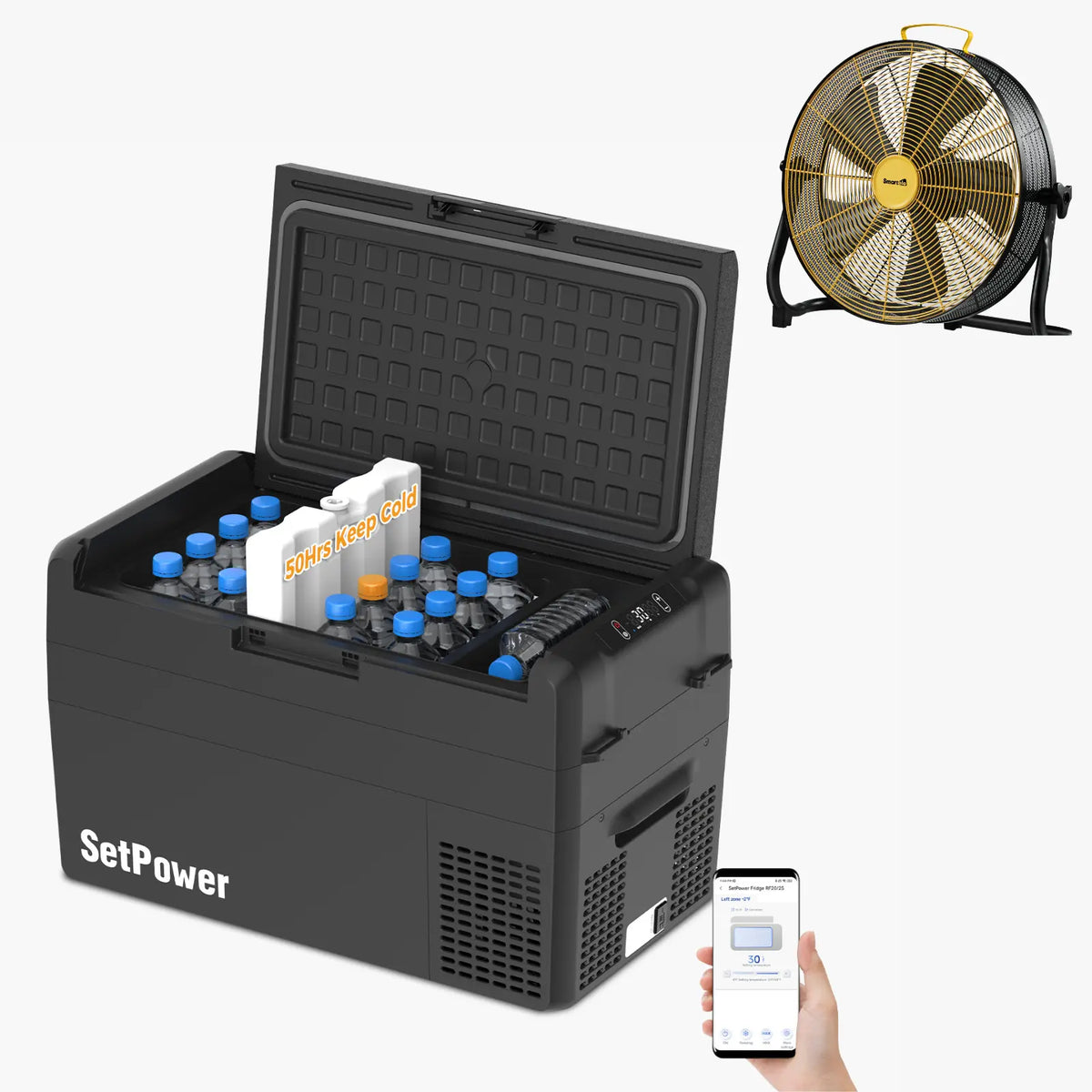 Setpower RF25 Electric Cooler 12 Volt Freezer Car Refrigerator 27Qt Setpower