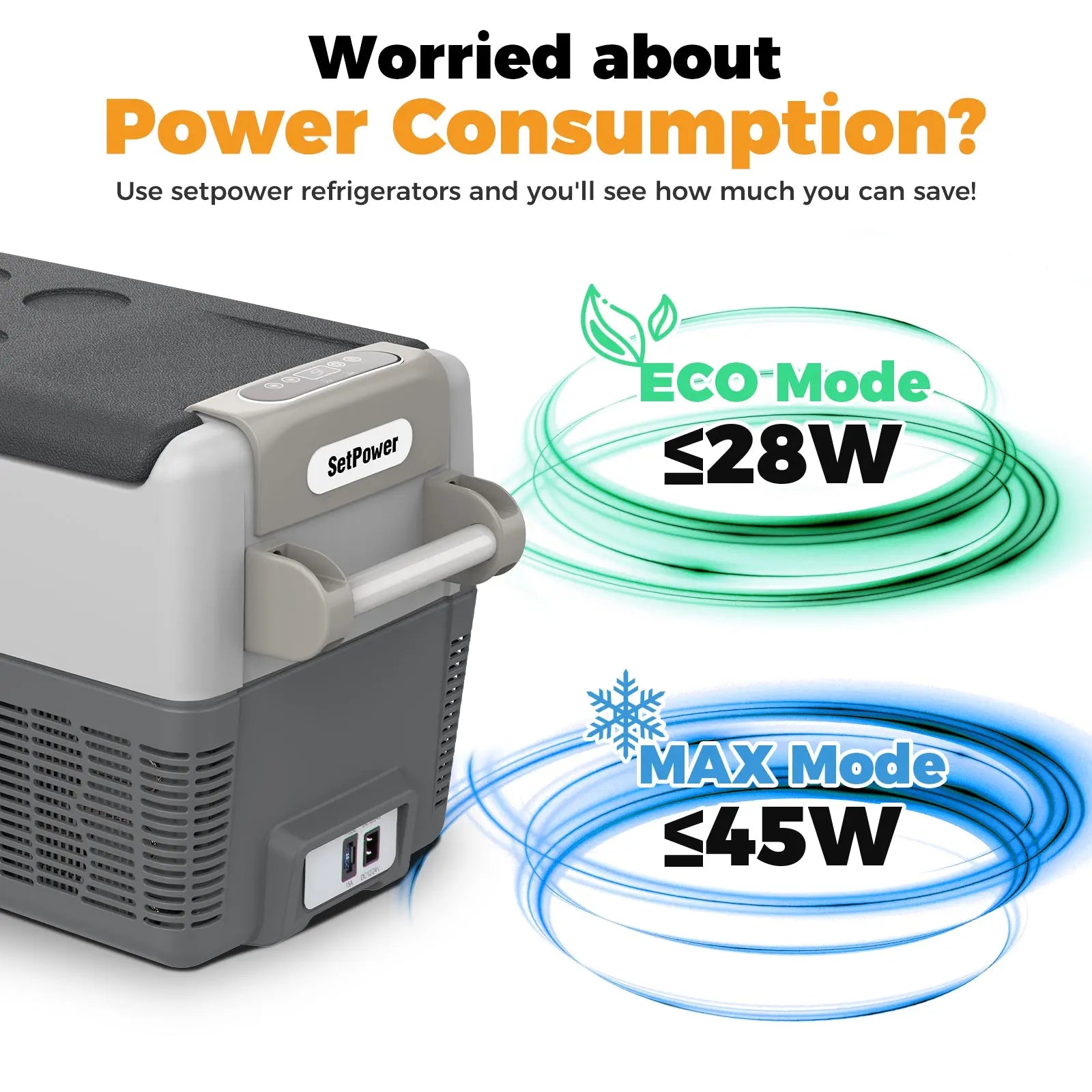 Setpower AJ30 12 Volt refrigerator Car Fridge Freezer for Car Heavy-Duty Truck | 32Qt