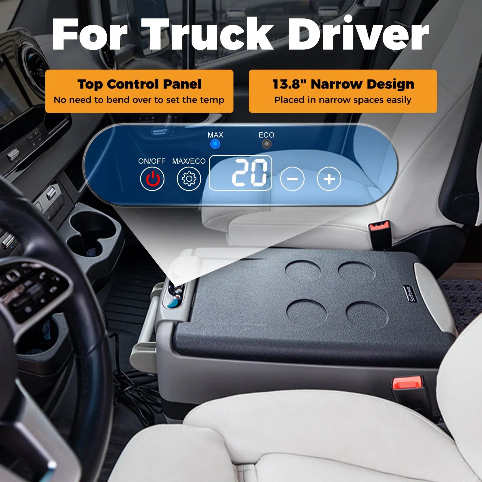 Setpower AJ30 12 Volt Cooler Car Cooler for Semi Heavy-Duty Truck with Battery Setpower