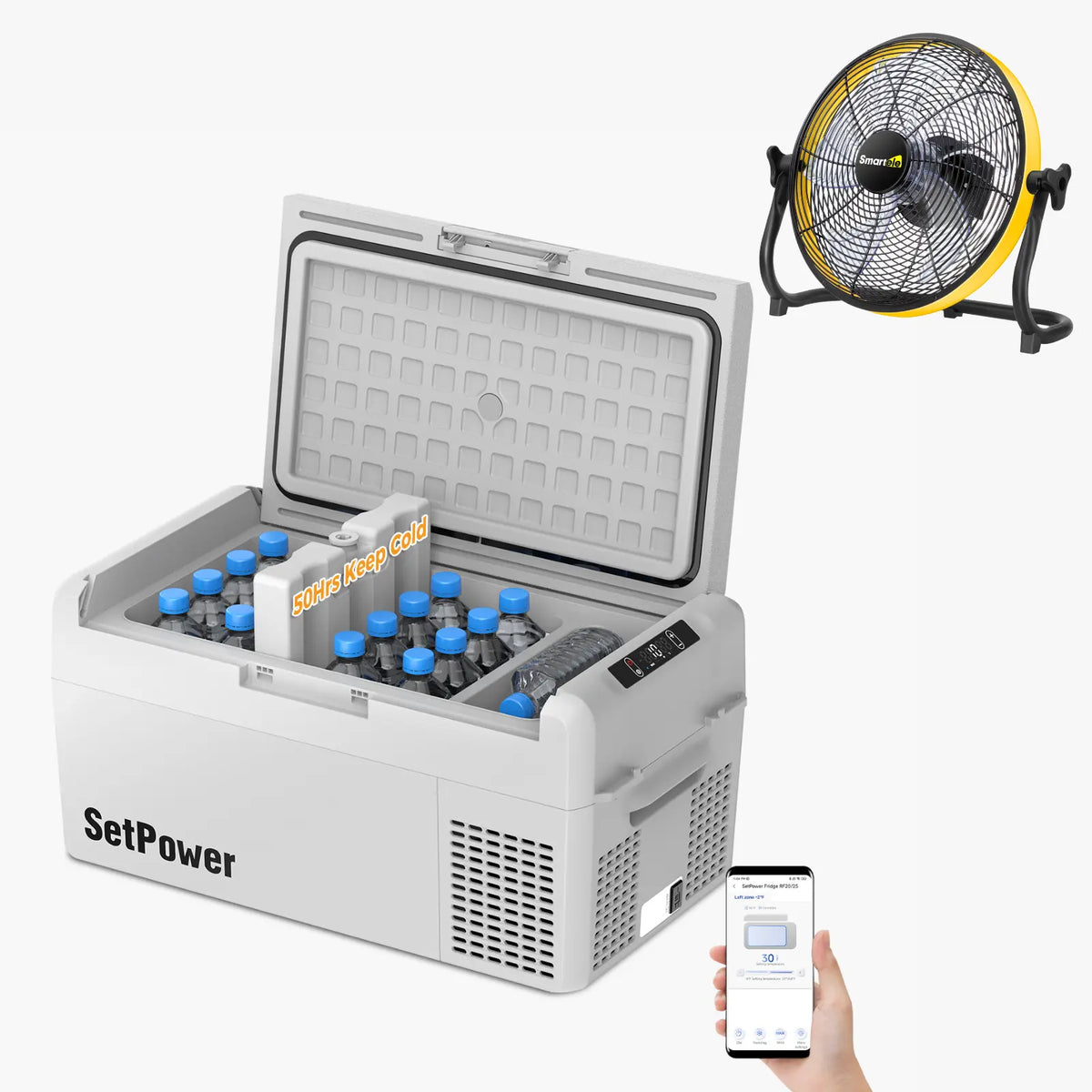 Setpower RF20 Car Cooler 21Qt Electric Fridge Freezer for Tesla Road Trips Setpower