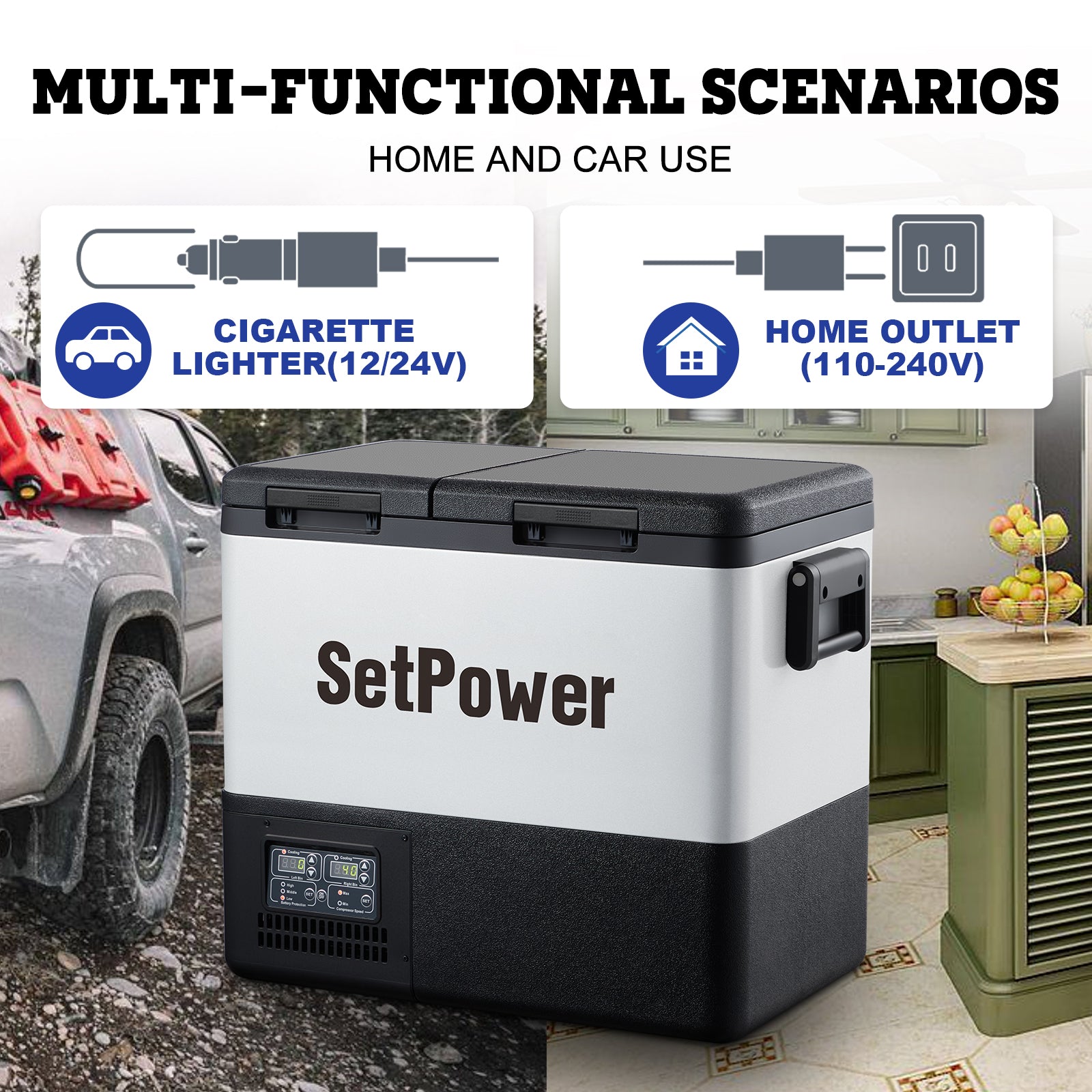 Setpower 37/47.6/58 Quart PT Series Portable Car Refrigerator