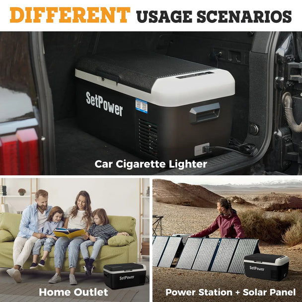 Setpower PT30 32Qt Car Fridge 12V Refrigerator Freezer Dual Zone Setpower