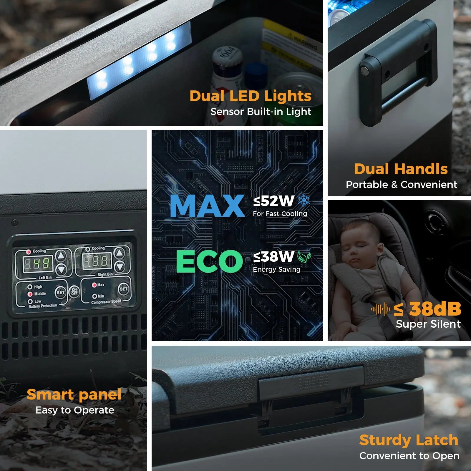 Setpower PT35 45 55 12Volt Fridge Freezer Car Refrigerator With Slider Setpower