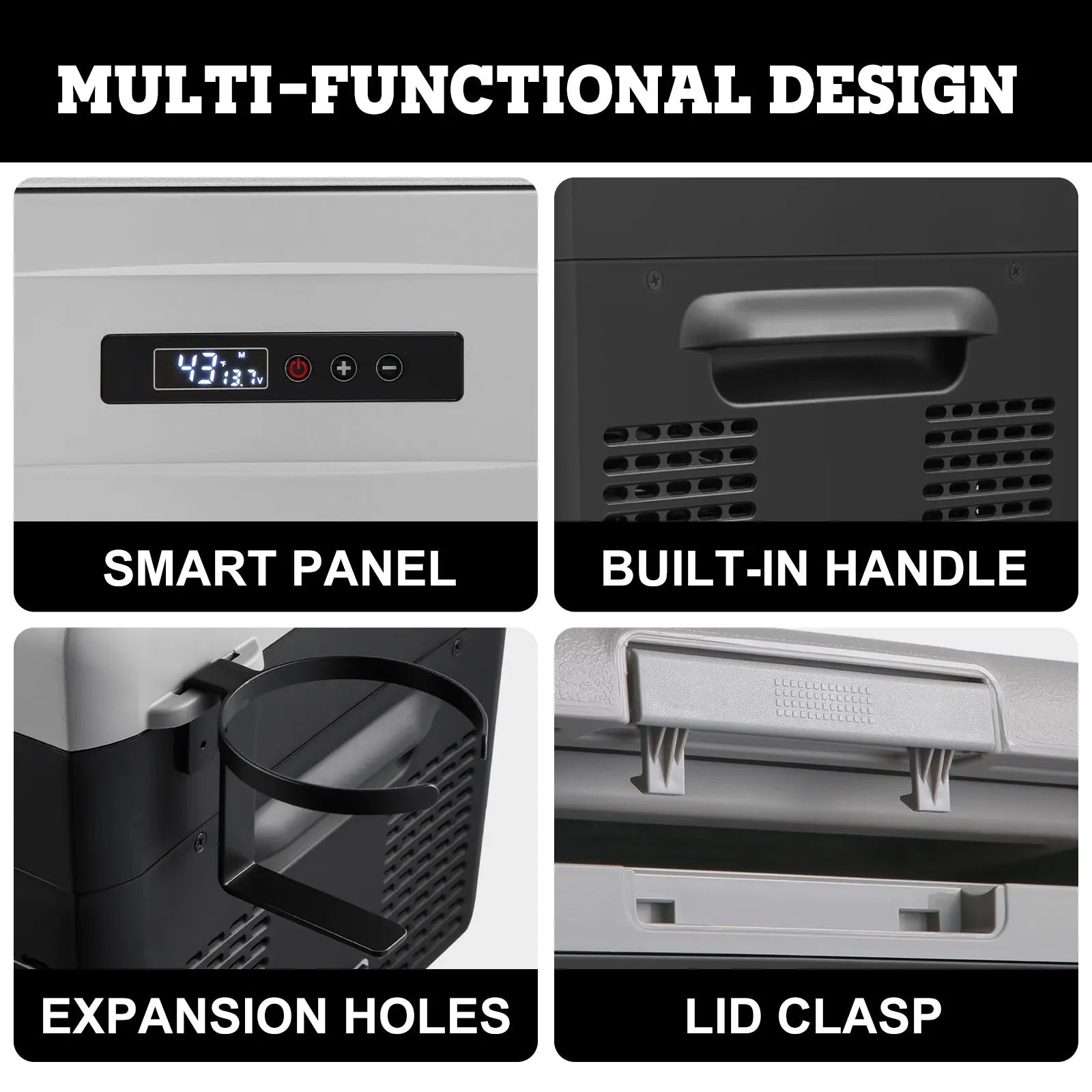 Small 12V Fridge Freezer Plug in Car Cooler Battery Powered Cooler | Setpower Fridge FC15 with Humanized Design