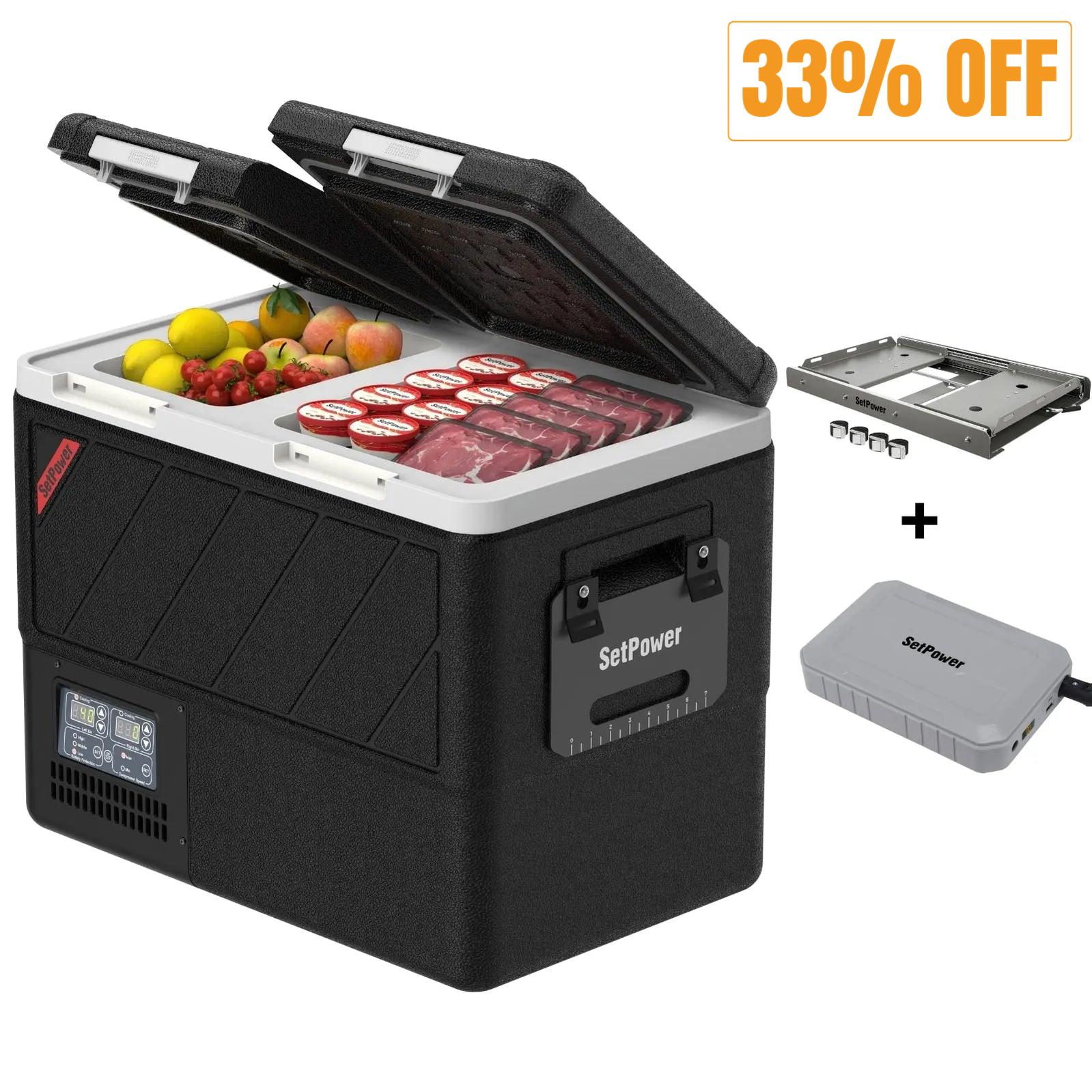 Setpower DT45 Car Refrigerator Cooler 12V Freezer With Battery Slider