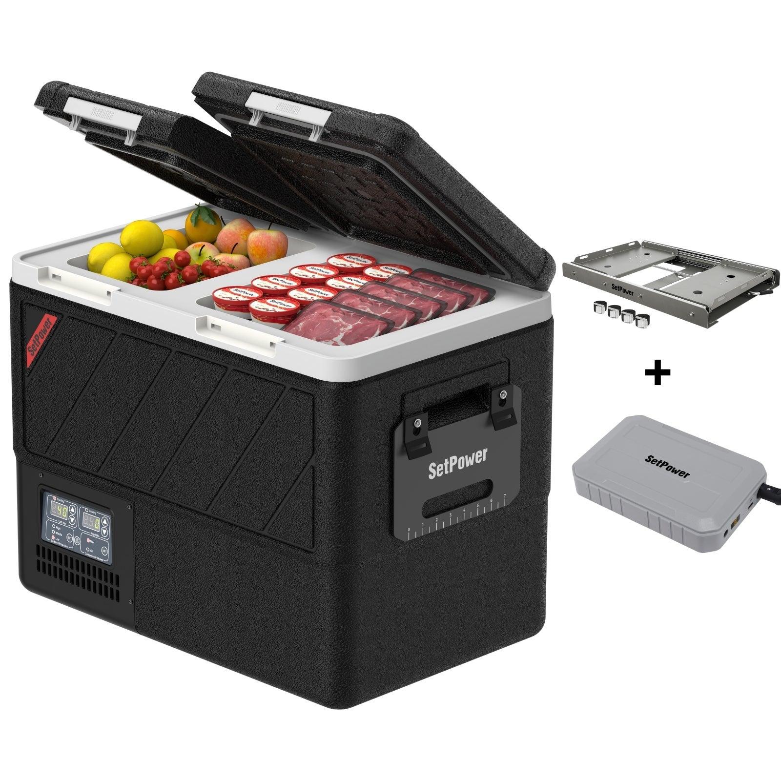 Setpower DT35 45 55 Car Refrigerator 12 Volt Freezer With Slide Battery