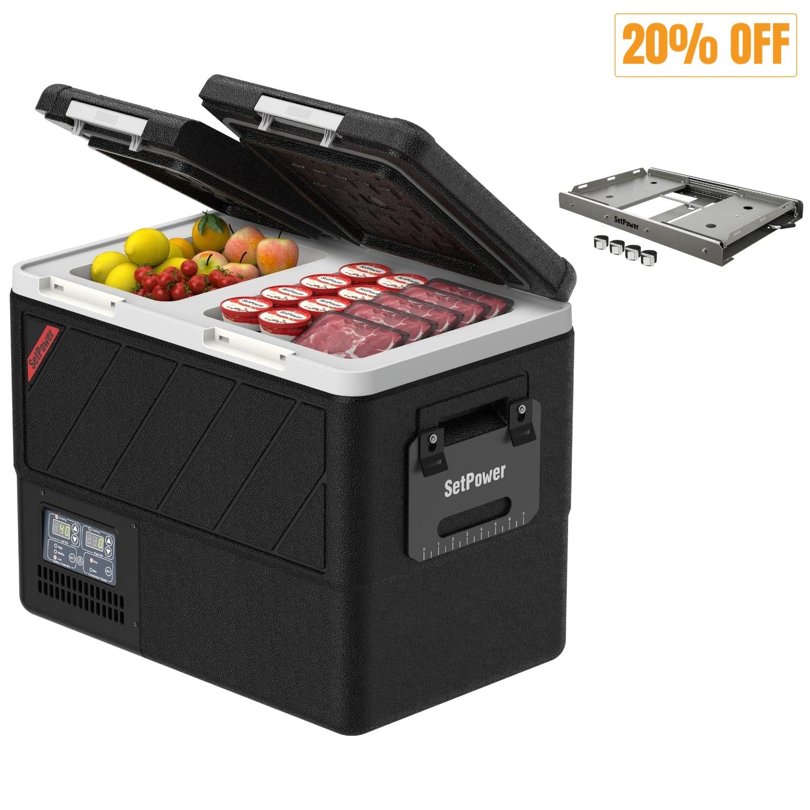 Setpower DT35 45 55 Car Refrigerator 12 Volt Fridge Freezer With Slide