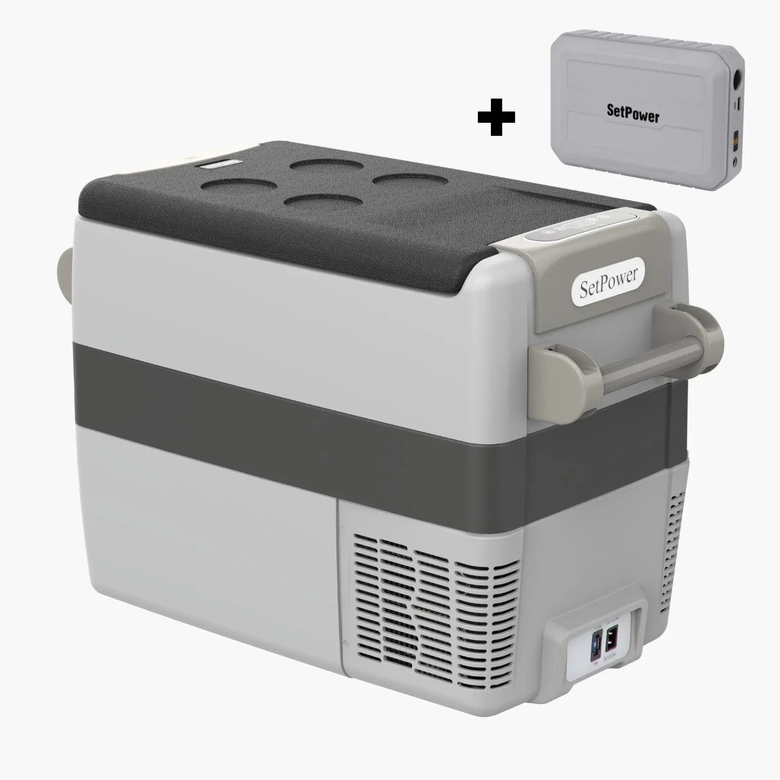 Setpower AJ50 12 Volt refrigerator Car Fridge Freezer for Car Heavy-Duty Truck | 53Qt