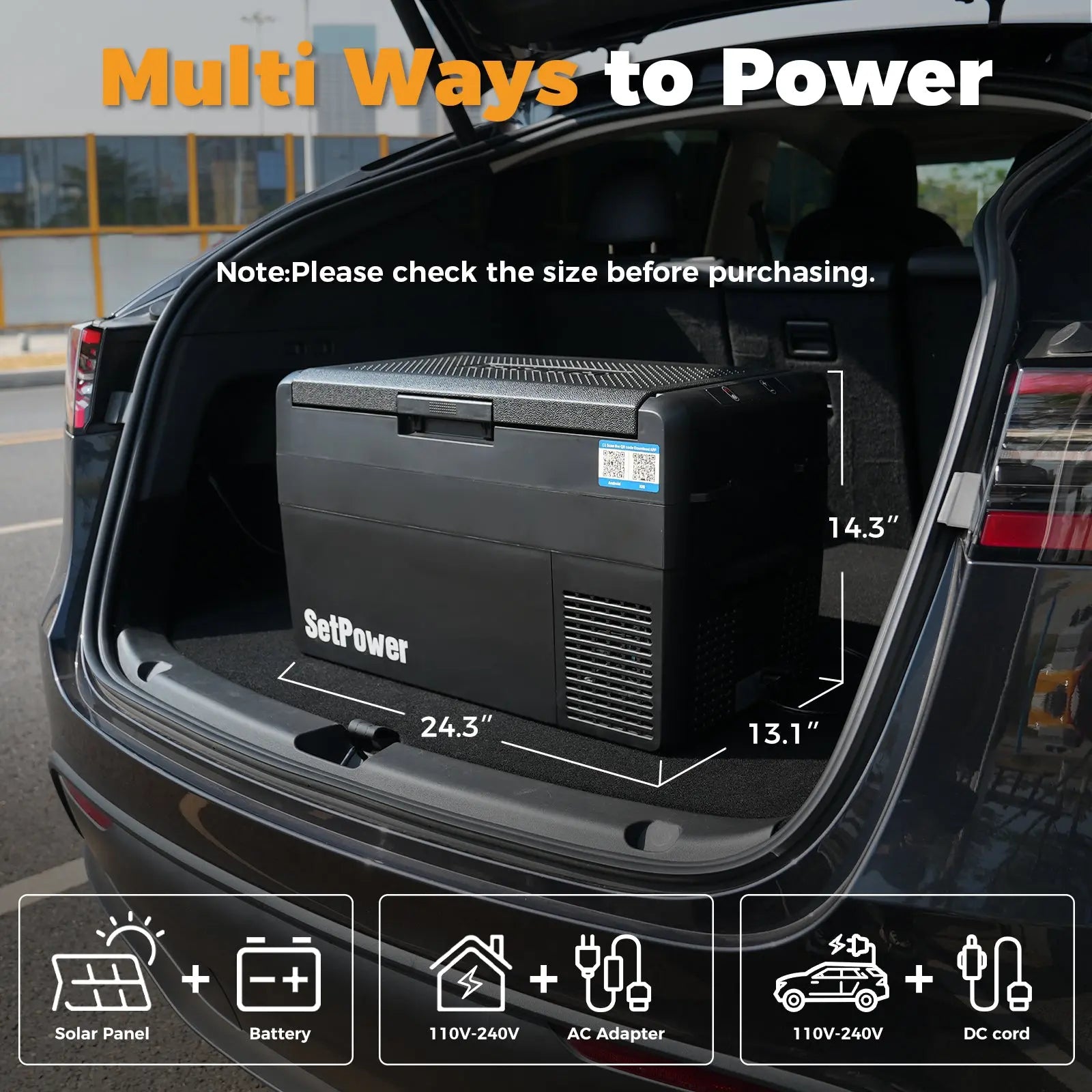 Setpower RF25 12 Volt Electric Cooler Car Fridge Refrigerator 27Qt Setpower